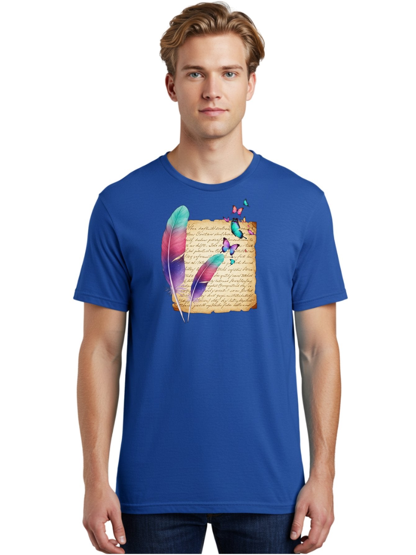 Butterflies-Quill Men'S Graphic Tee, 100% Cotton, Comfortable Casual Summer Wear, Machine Washable, Vintage Camera, Old Camera, Antique Camera, Black Camera, Classic Photography, Photography Equipment, Nostalgic Device, Film Camera, Camera Art Bai607 29