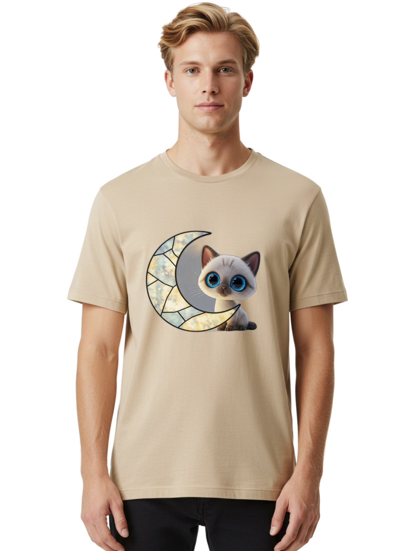 Cat-And-Crescent-Moon-1 Men'S Graphic Tee, 100% Cotton, Comfortable Casual Summer Wear, Machine Washable, Vintage Camera, Old Camera, Antique Camera, Black Camera, Classic Photography, Photography Equipment, Nostalgic Device, Film Camera, Bai619 27