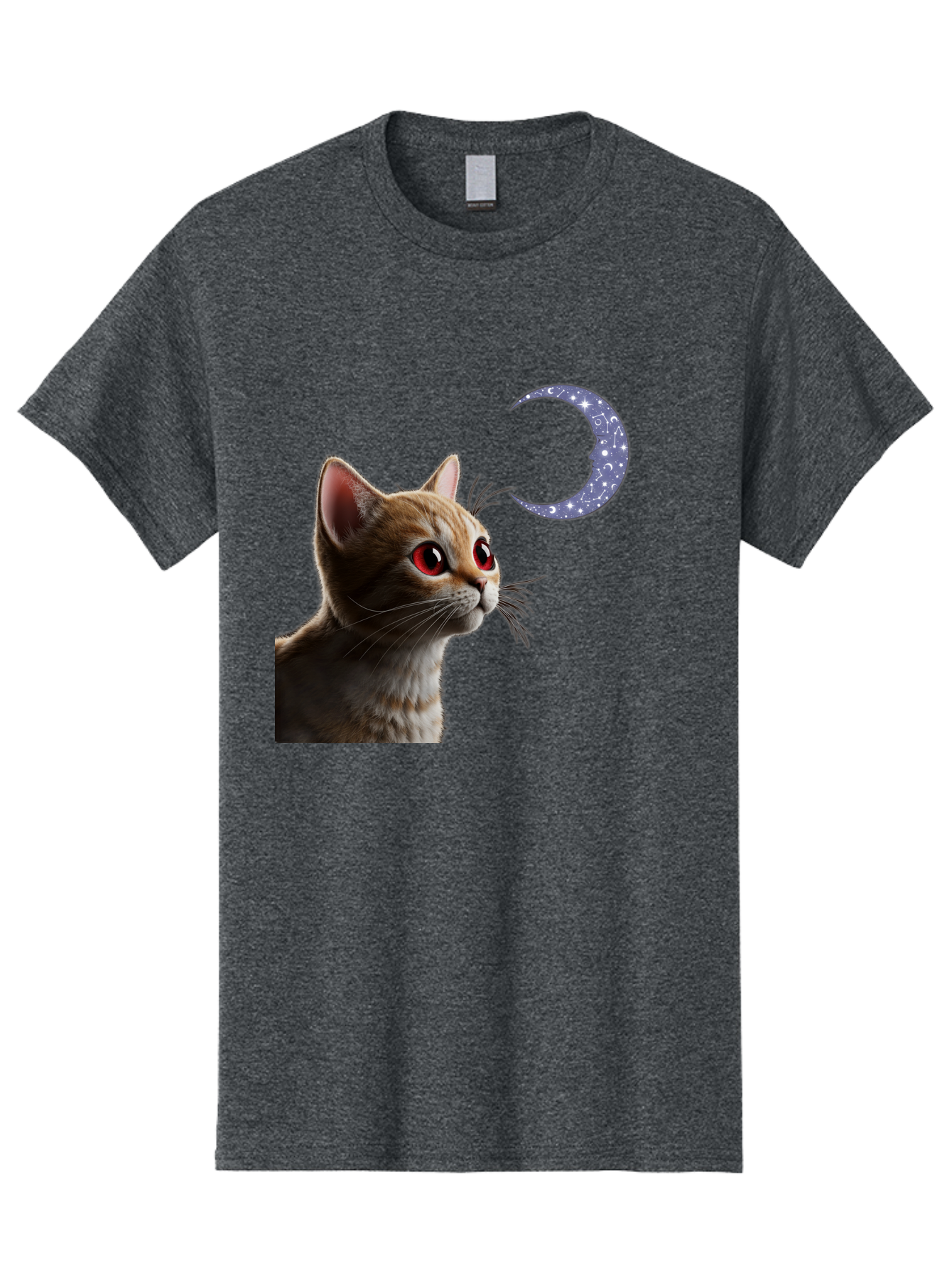 Cat-And-Crescent-Moon-2 Men'S Graphic Tee, 100% Cotton, Comfortable Casual Summer Wear, Machine Washable, Vintage Camera, Old Camera, Antique Camera, Black Camera, Classic Photography, Photography Equipment, Nostalgic Device, Film Camera, Bai620 5