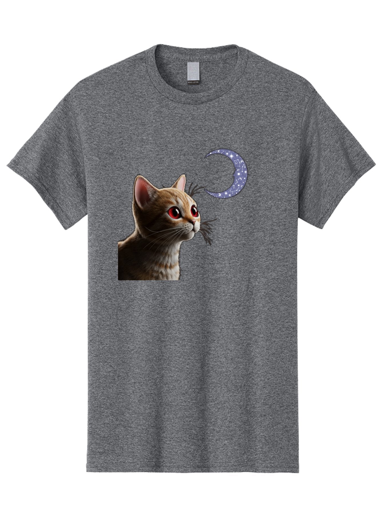 Cat-And-Crescent-Moon-2 Men'S Graphic Tee, 100% Cotton, Comfortable Casual Summer Wear, Machine Washable, Vintage Camera, Old Camera, Antique Camera, Black Camera, Classic Photography, Photography Equipment, Nostalgic Device, Film Camera, Bai620