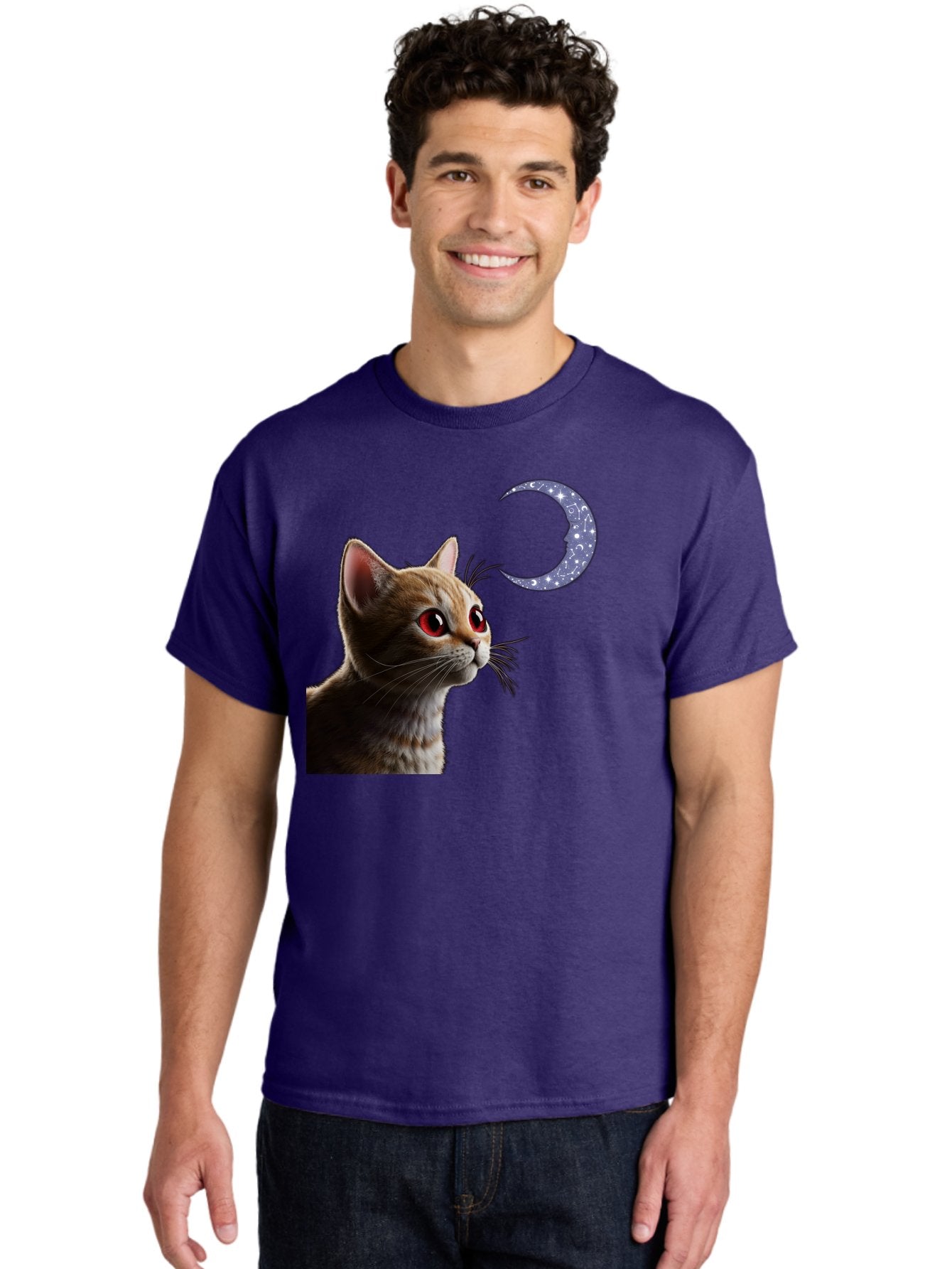 Cat-And-Crescent-Moon-2 Men'S Graphic Tee, 100% Cotton, Comfortable Casual Summer Wear, Machine Washable, Vintage Camera, Old Camera, Antique Camera, Black Camera, Classic Photography, Photography Equipment, Nostalgic Device, Film Camera, Bai620 18