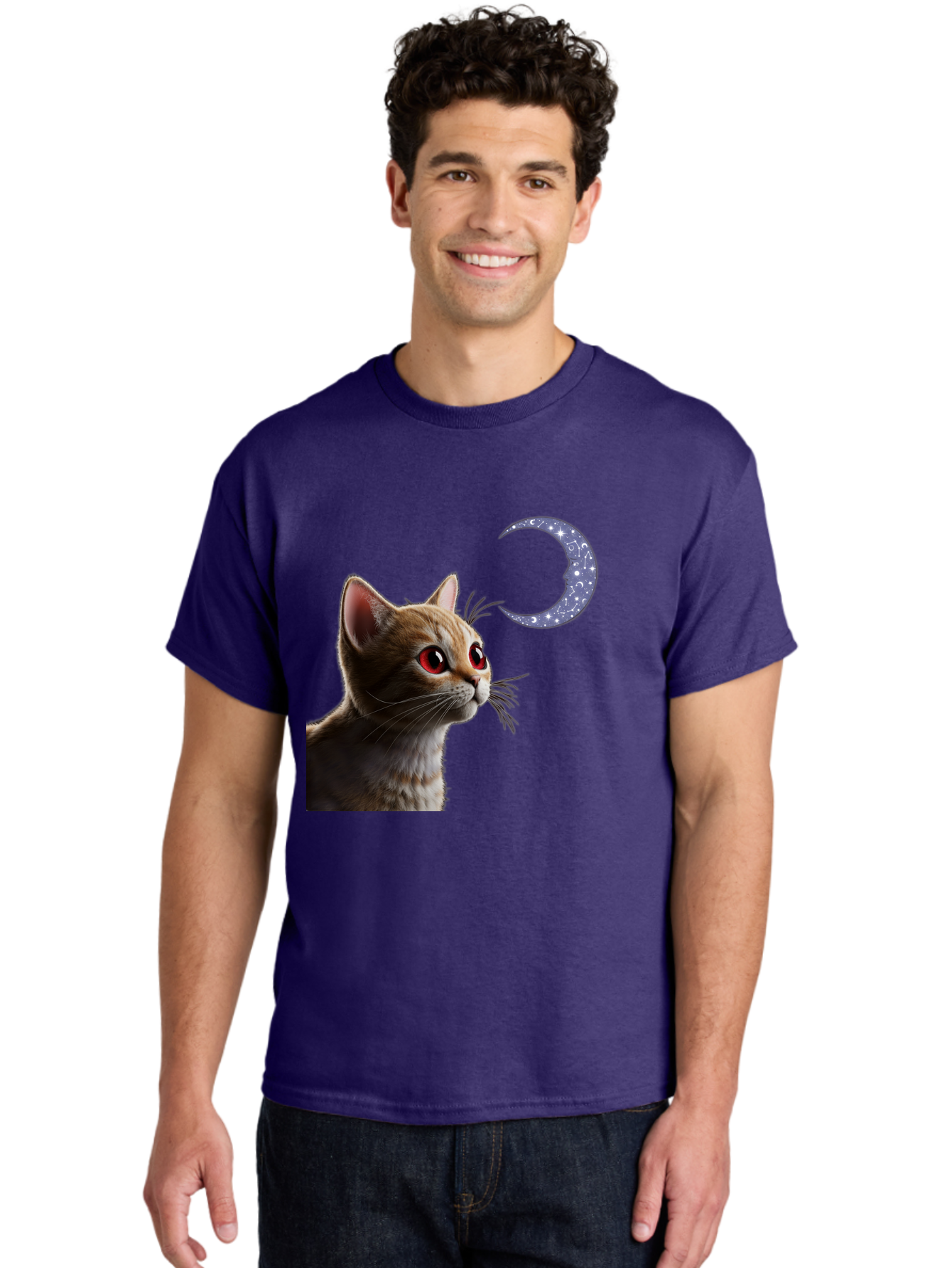 Cat-And-Crescent-Moon-2 Men'S Graphic Tee, 100% Cotton, Comfortable Casual Summer Wear, Machine Washable, Vintage Camera, Old Camera, Antique Camera, Black Camera, Classic Photography, Photography Equipment, Nostalgic Device, Film Camera, Bai620 27