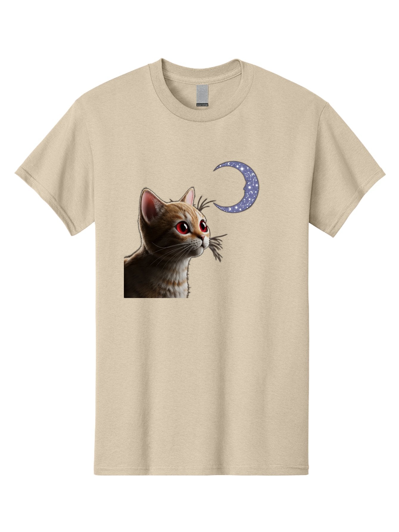 Cat-And-Crescent-Moon-2 Men'S Graphic Tee, 100% Cotton, Comfortable Casual Summer Wear, Machine Washable, Vintage Camera, Old Camera, Antique Camera, Black Camera, Classic Photography, Photography Equipment, Nostalgic Device, Film Camera, Bai620
