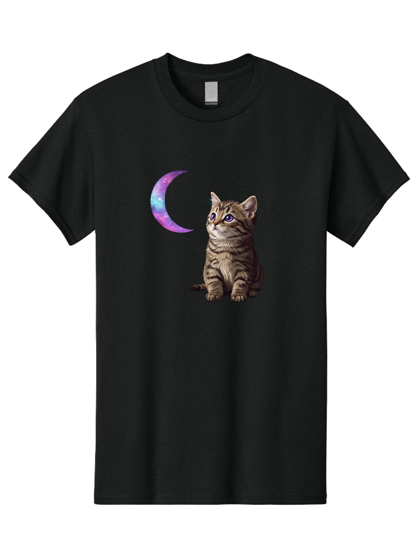 Cat-And-Crescent-Moon-3 Men'S Graphic Tee, 100% Cotton, Comfortable Casual Summer Wear, Machine Washable, Vintage Camera, Old Camera, Antique Camera, Black Camera, Classic Photography, Photography Equipment, Nostalgic Device, Film Camera, Bai621 3