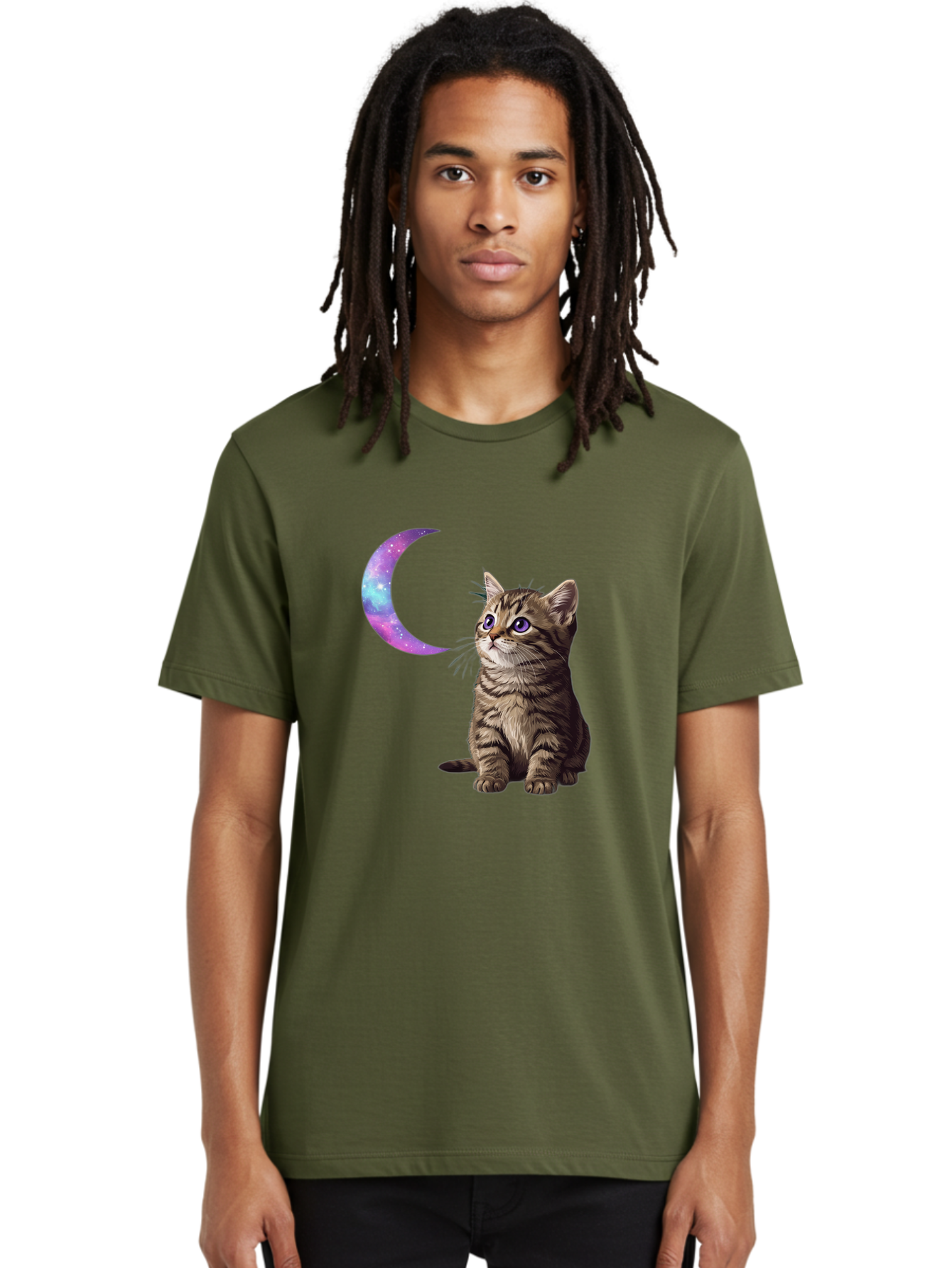 Cat-And-Crescent-Moon-3 Men'S Graphic Tee, 100% Cotton, Comfortable Casual Summer Wear, Machine Washable, Vintage Camera, Old Camera, Antique Camera, Black Camera, Classic Photography, Photography Equipment, Nostalgic Device, Film Camera, Bai621 20