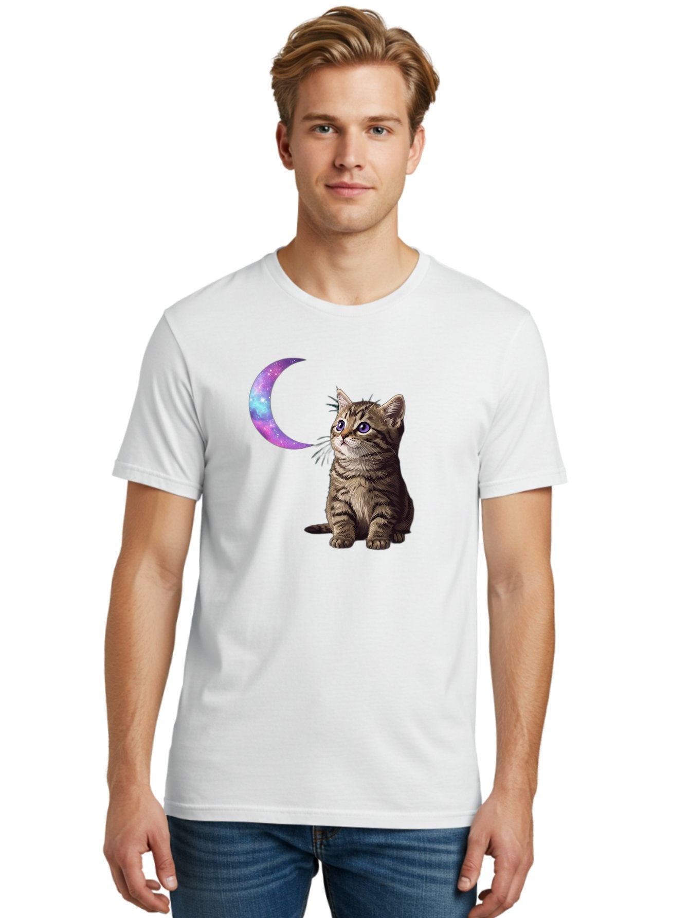 Cat-And-Crescent-Moon-3 Men'S Graphic Tee, 100% Cotton, Comfortable Casual Summer Wear, Machine Washable, Vintage Camera, Old Camera, Antique Camera, Black Camera, Classic Photography, Photography Equipment, Nostalgic Device, Film Camera, Bai621 27