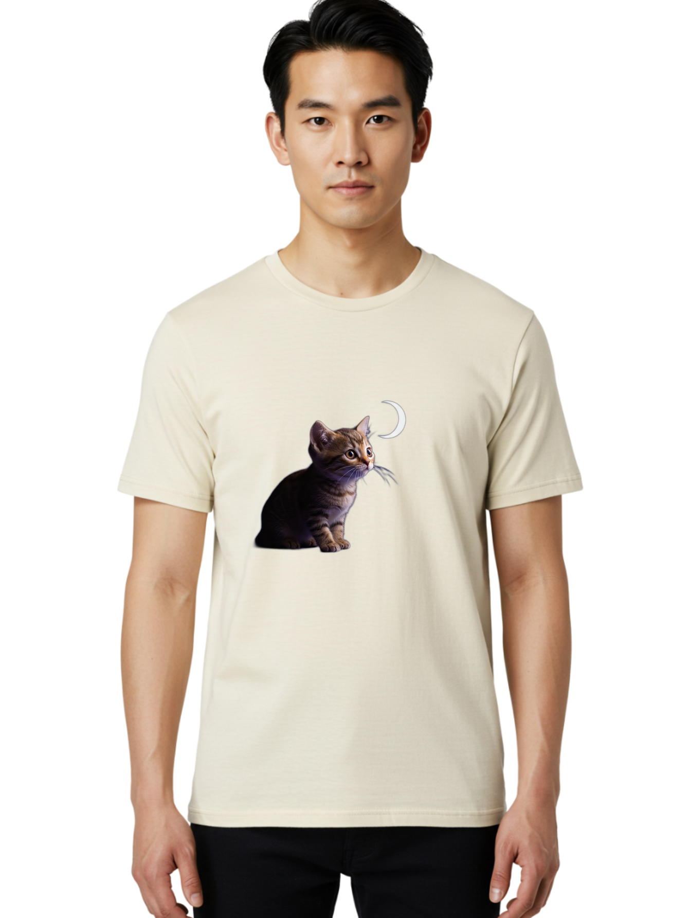 Cat-And-Crescent-Moon Men'S Graphic Tee, 100% Cotton, Comfortable Casual Summer Wear, Machine Washable, Vintage Camera, Old Camera, Antique Camera, Black Camera, Classic Photography, Photography Equipment, Nostalgic Device, Film Camera, Bai622 18
