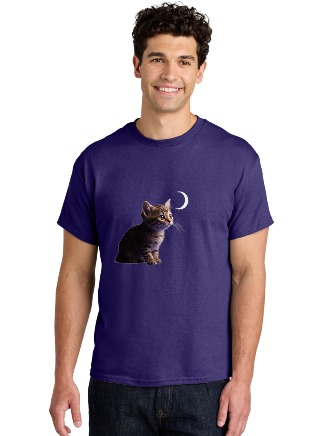 Cat-And-Crescent-Moon Men'S Graphic Tee, 100% Cotton, Comfortable Casual Summer Wear, Machine Washable, Vintage Camera, Old Camera, Antique Camera, Black Camera, Classic Photography, Photography Equipment, Nostalgic Device, Film Camera, Bai622 22