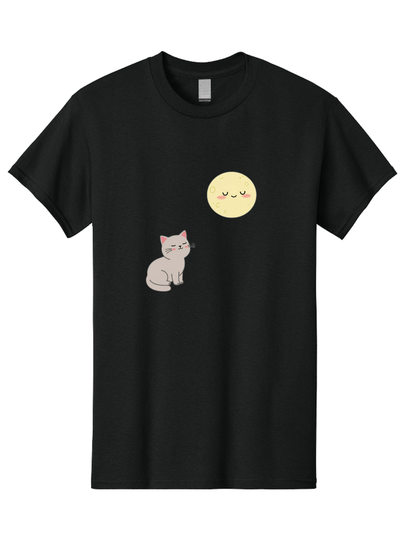 Cat-And-Moon-1 Men'S Graphic Tee, 100% Cotton, Comfortable Casual Summer Wear, Machine Washable, Vintage Camera, Old Camera, Antique Camera, Black Camera, Classic Photography, Photography Equipment, Nostalgic Device, Film Camera, Camera Art Bai623 7