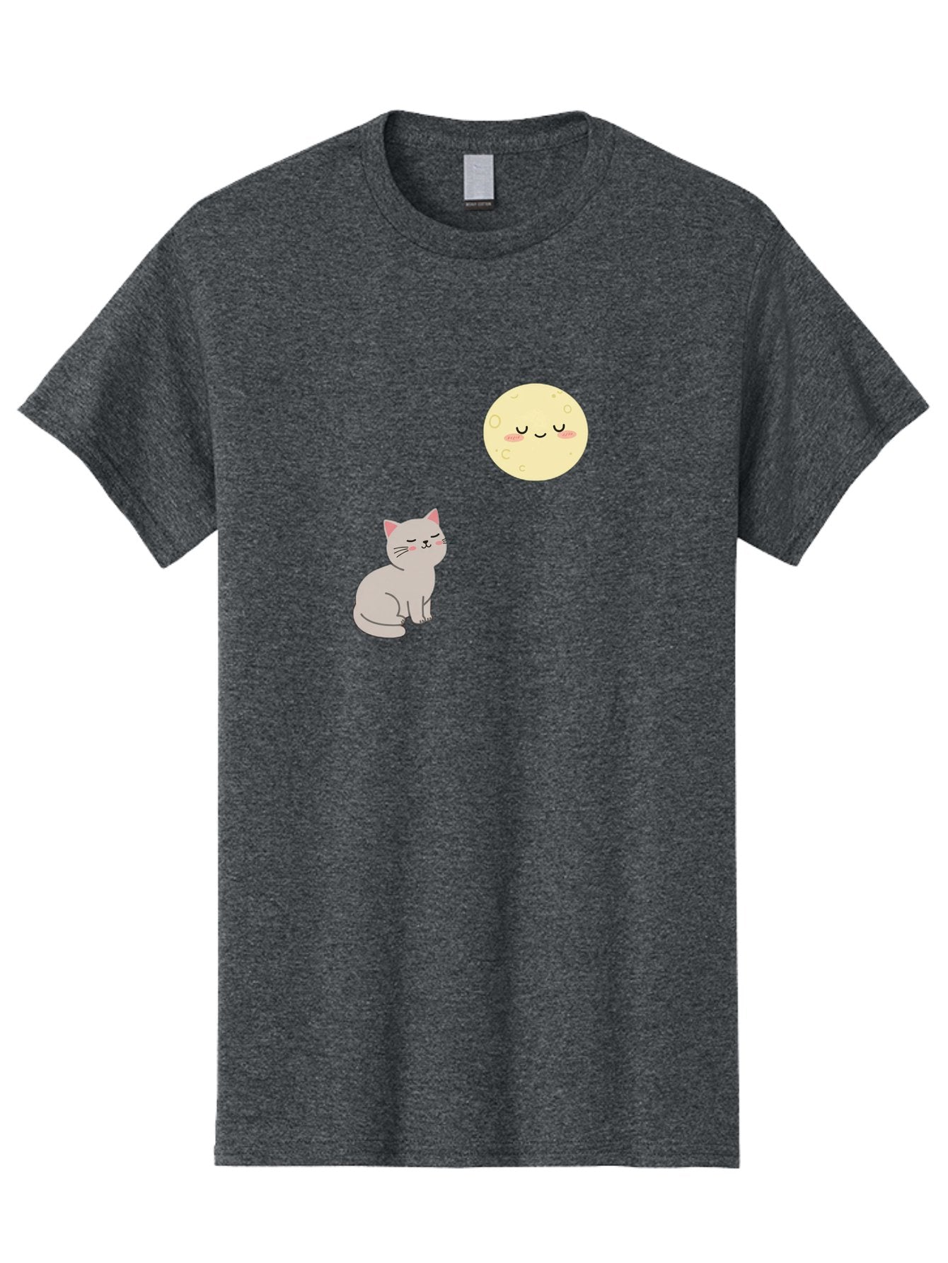 Cat-And-Moon-1 Men'S Graphic Tee, 100% Cotton, Comfortable Casual Summer Wear, Machine Washable, Vintage Camera, Old Camera, Antique Camera, Black Camera, Classic Photography, Photography Equipment, Nostalgic Device, Film Camera, Camera Art Bai623