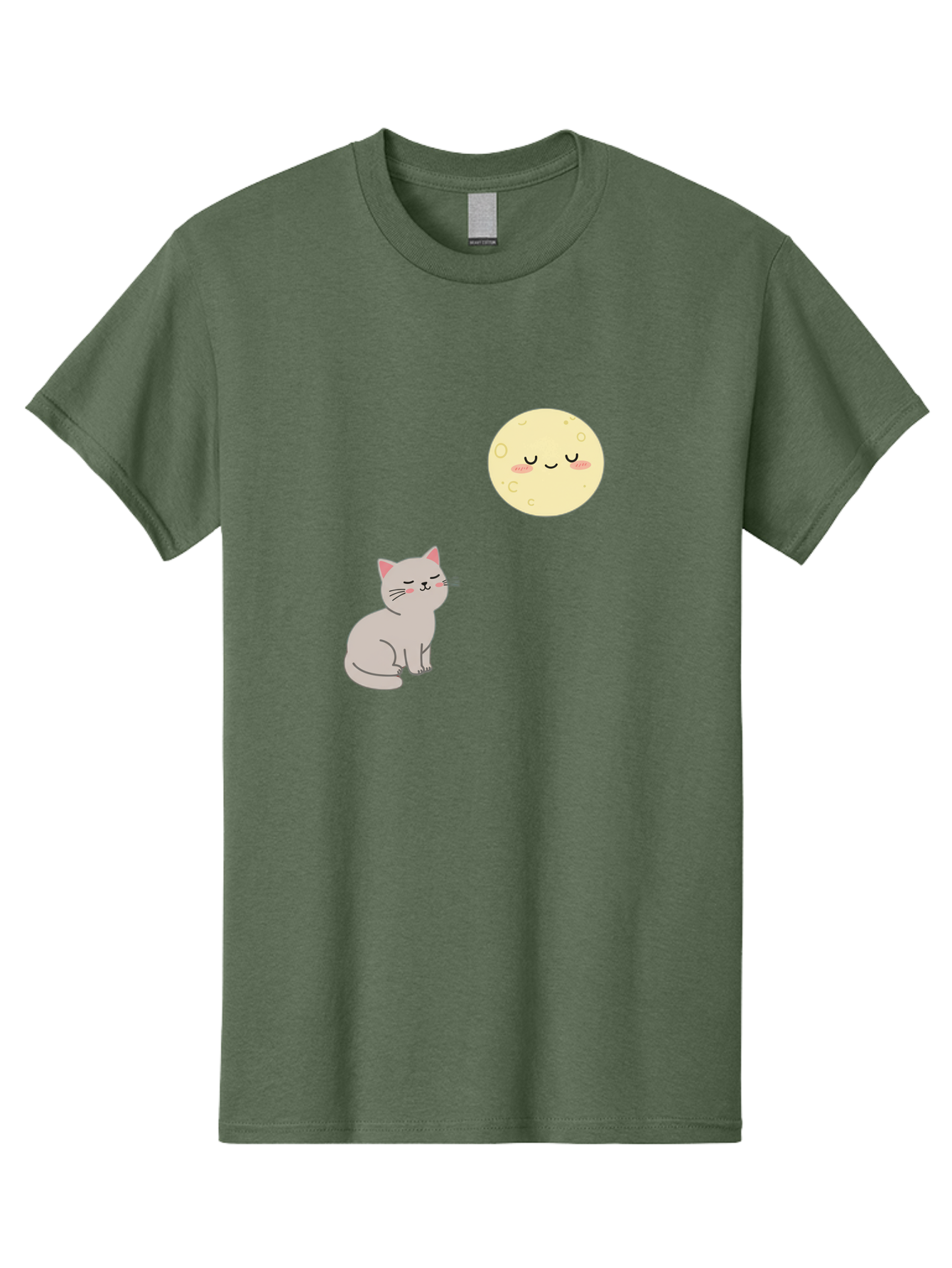 Cat-And-Moon-1 Men'S Graphic Tee, 100% Cotton, Comfortable Casual Summer Wear, Machine Washable, Vintage Camera, Old Camera, Antique Camera, Black Camera, Classic Photography, Photography Equipment, Nostalgic Device, Film Camera, Camera Art Bai623 5