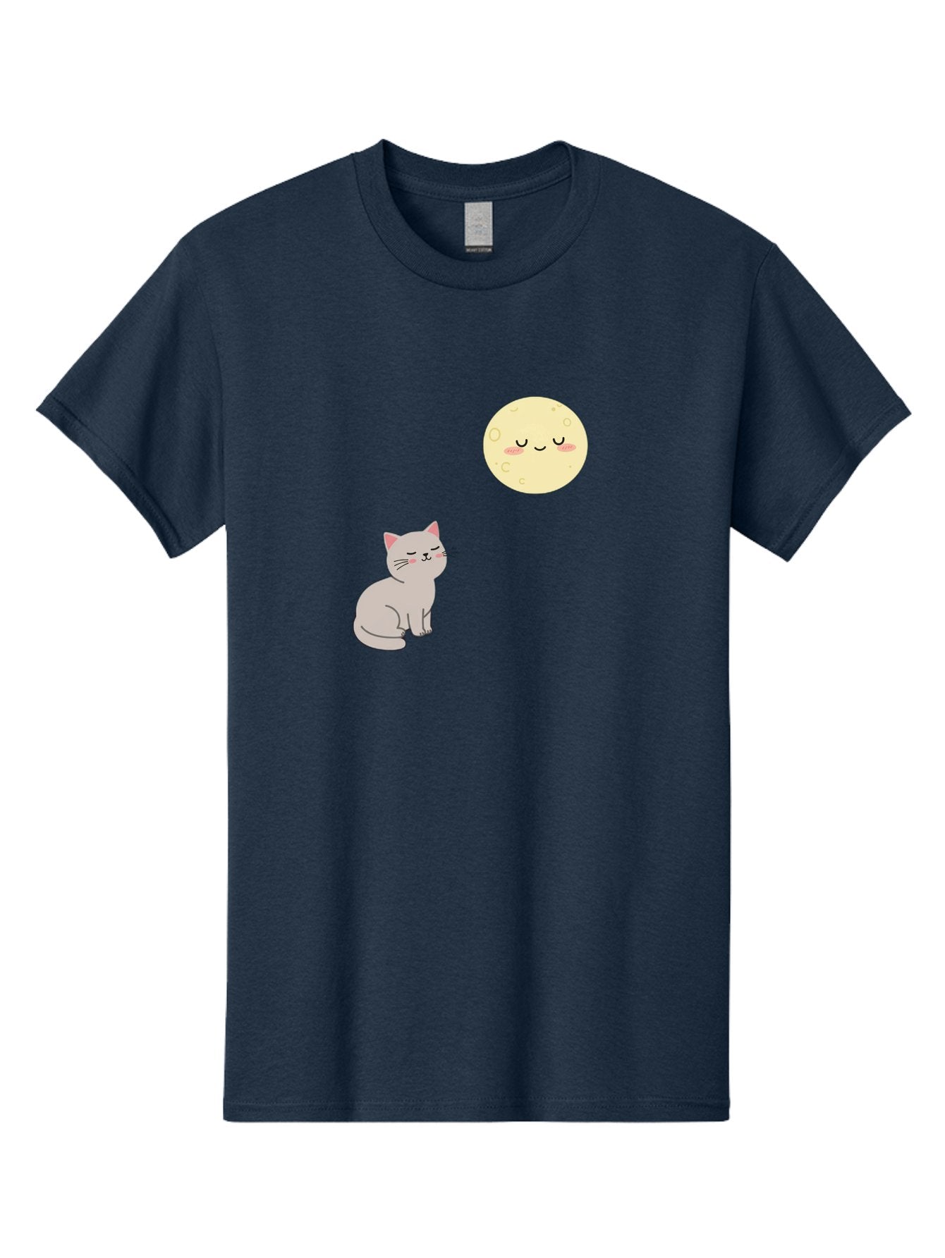 Cat-And-Moon-1 Men'S Graphic Tee, 100% Cotton, Comfortable Casual Summer Wear, Machine Washable, Vintage Camera, Old Camera, Antique Camera, Black Camera, Classic Photography, Photography Equipment, Nostalgic Device, Film Camera, Camera Art Bai623 5