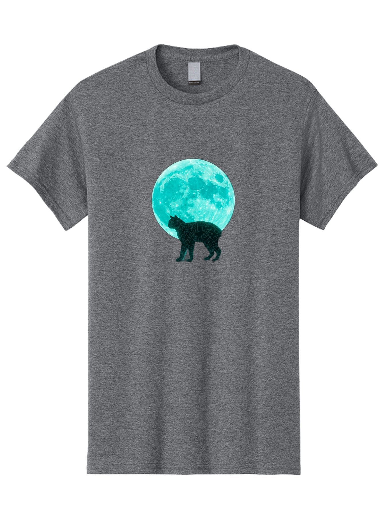 Cat-And-Moon-2 Men'S Graphic Tee, 100% Cotton, Comfortable Casual Summer Wear, Machine Washable, Vintage Camera, Old Camera, Antique Camera, Black Camera, Classic Photography, Photography Equipment, Nostalgic Device, Film Camera, Camera Art Bai624
