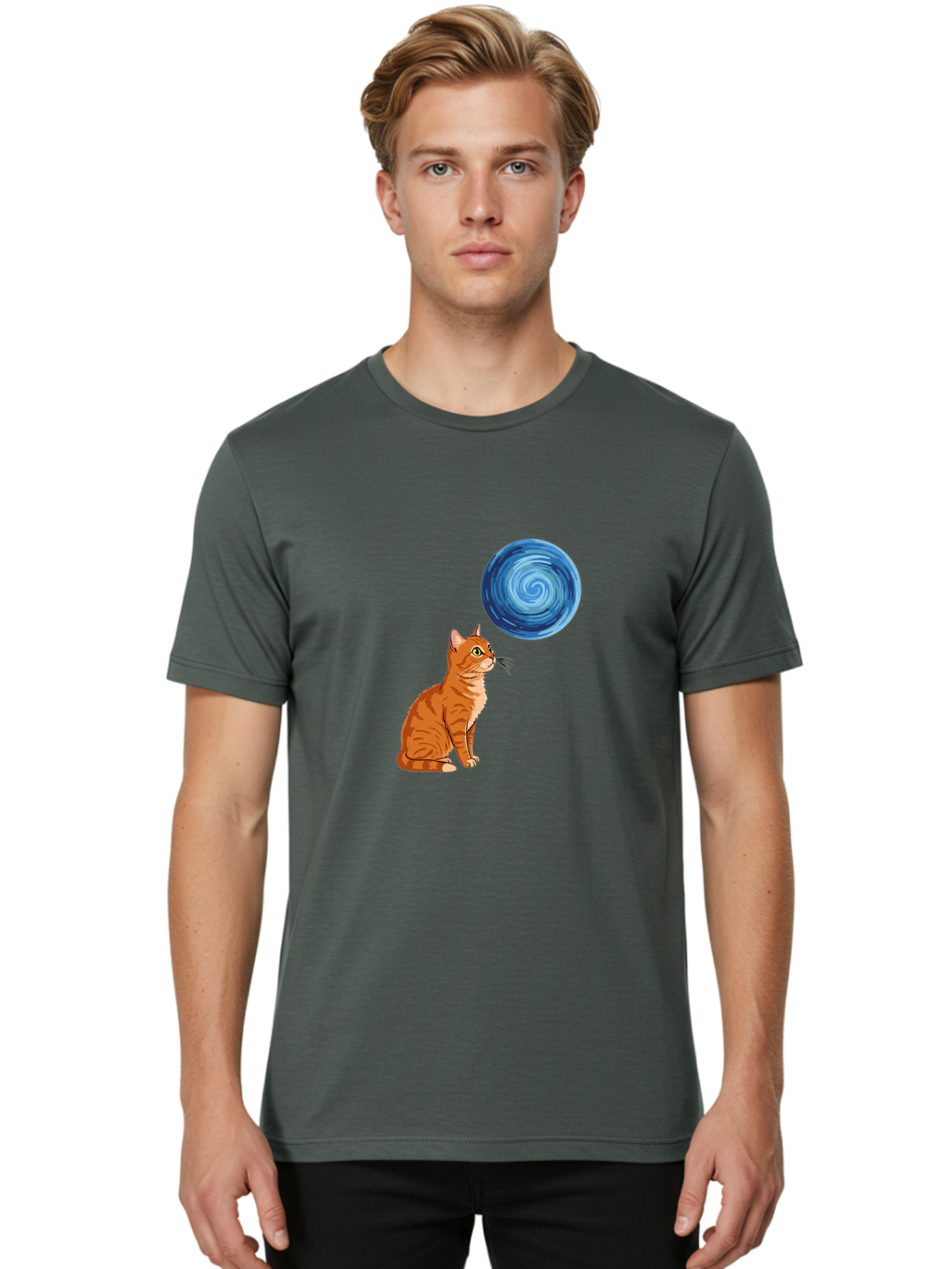 Cat-And-Swirl Men'S Graphic Tee, 100% Cotton, Comfortable Casual Summer Wear, Machine Washable, Vintage Camera, Old Camera, Antique Camera, Black Camera, Classic Photography, Photography Equipment, Nostalgic Device, Film Camera, Camera Art Bai627 23