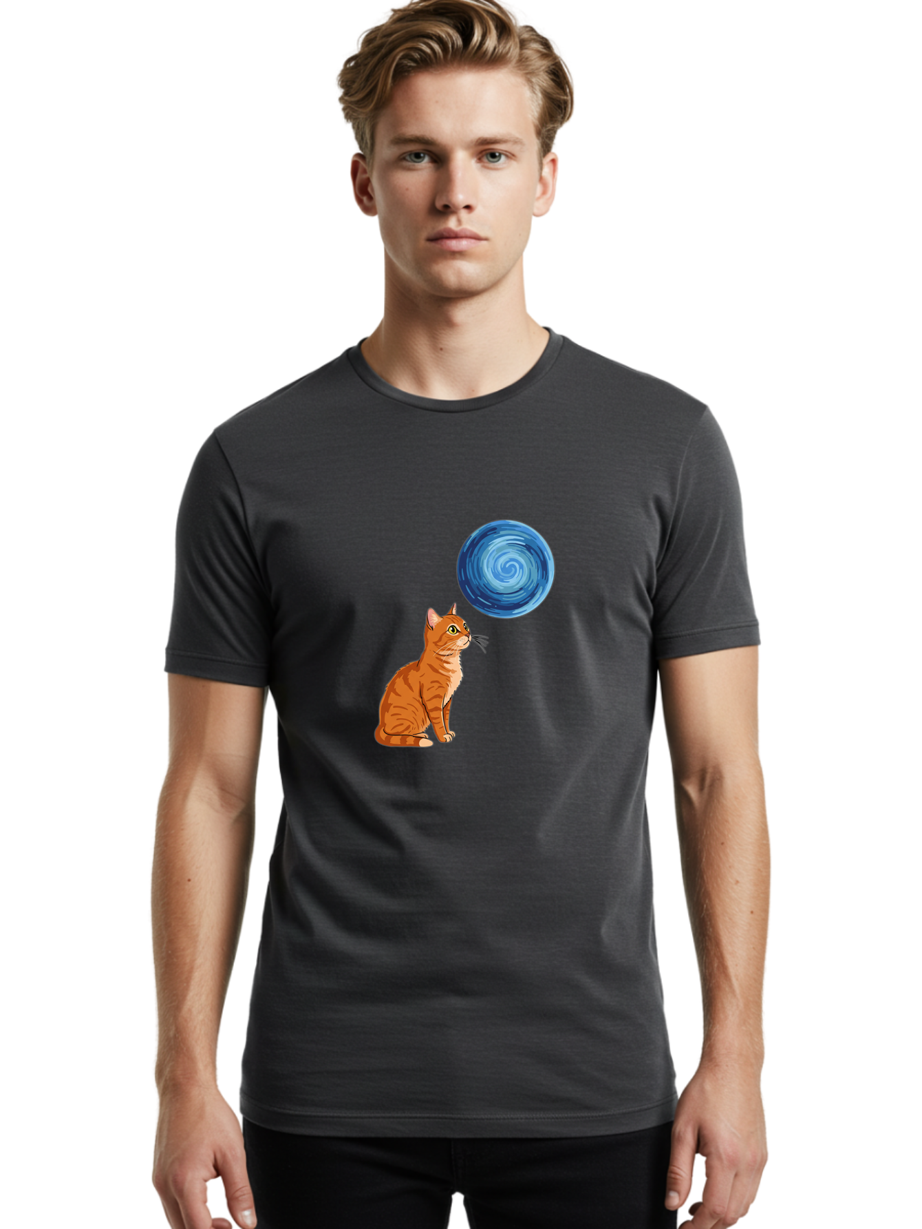 Cat-And-Swirl Men'S Graphic Tee, 100% Cotton, Comfortable Casual Summer Wear, Machine Washable, Vintage Camera, Old Camera, Antique Camera, Black Camera, Classic Photography, Photography Equipment, Nostalgic Device, Film Camera, Camera Art Bai627 18