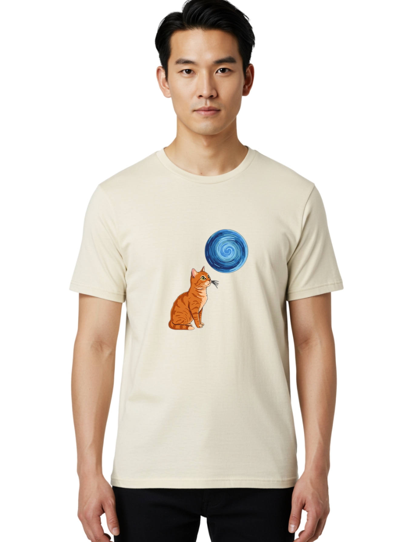 Cat-And-Swirl Men'S Graphic Tee, 100% Cotton, Comfortable Casual Summer Wear, Machine Washable, Vintage Camera, Old Camera, Antique Camera, Black Camera, Classic Photography, Photography Equipment, Nostalgic Device, Film Camera, Camera Art Bai627 16