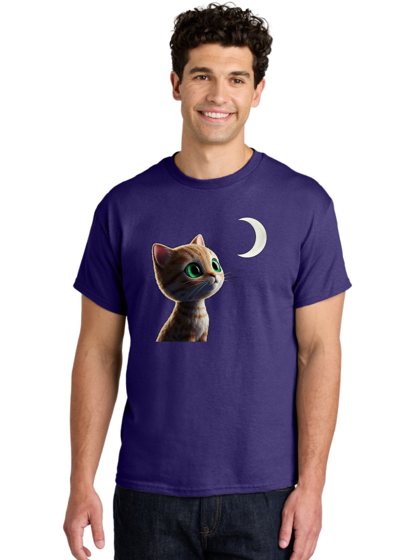 Cat-Gazing-At-Crescent-Moon Men'S Graphic Tee, 100% Cotton, Comfortable Casual Summer Wear, Machine Washable, Vintage Camera, Old Camera, Antique Camera, Black Camera, Classic Photography, Photography Equipment, Nostalgic Device, Film Camera, Bai628 27