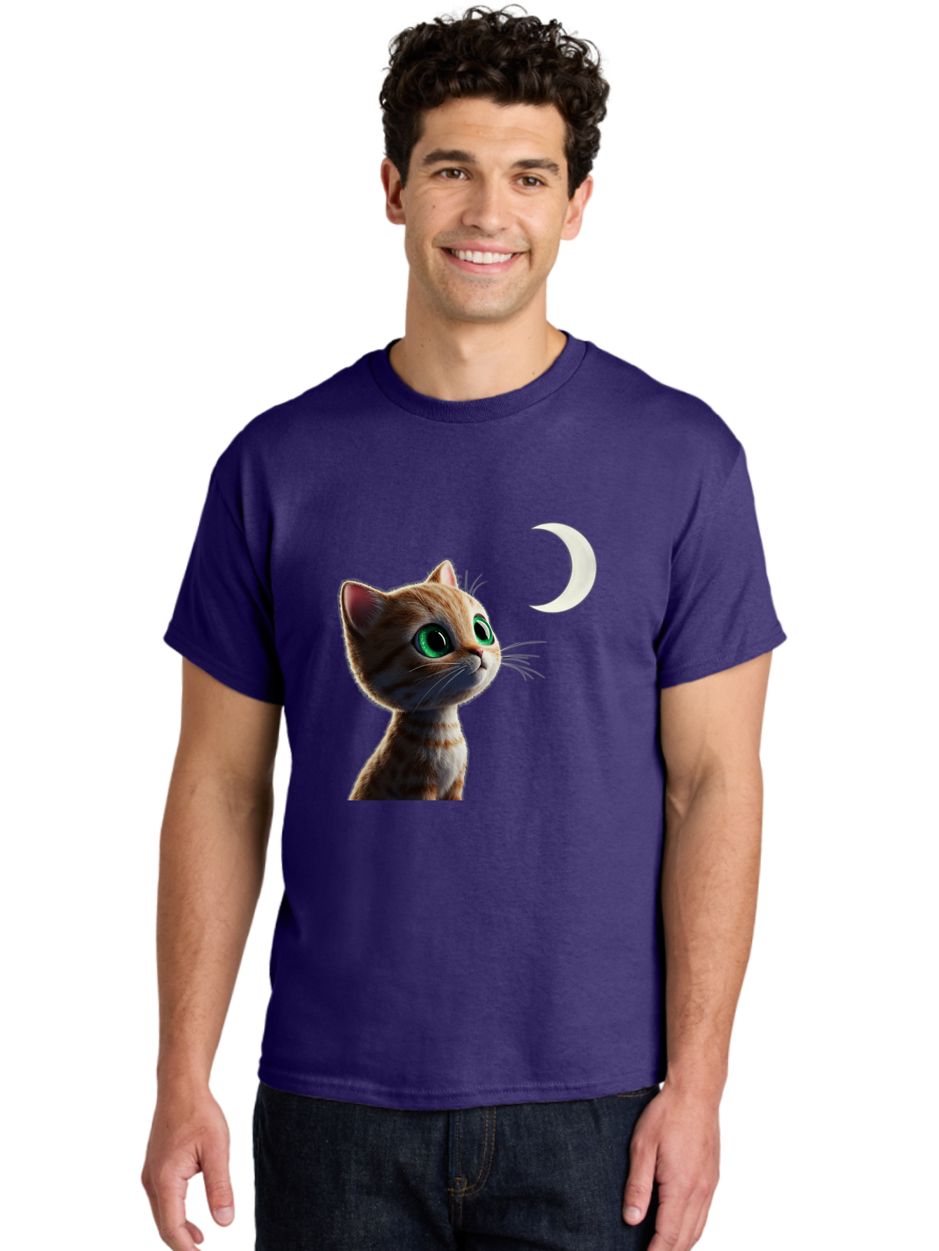 Cat-Gazing-At-Crescent-Moon Men'S Graphic Tee, 100% Cotton, Comfortable Casual Summer Wear, Machine Washable, Vintage Camera, Old Camera, Antique Camera, Black Camera, Classic Photography, Photography Equipment, Nostalgic Device, Film Camera, Bai628 19