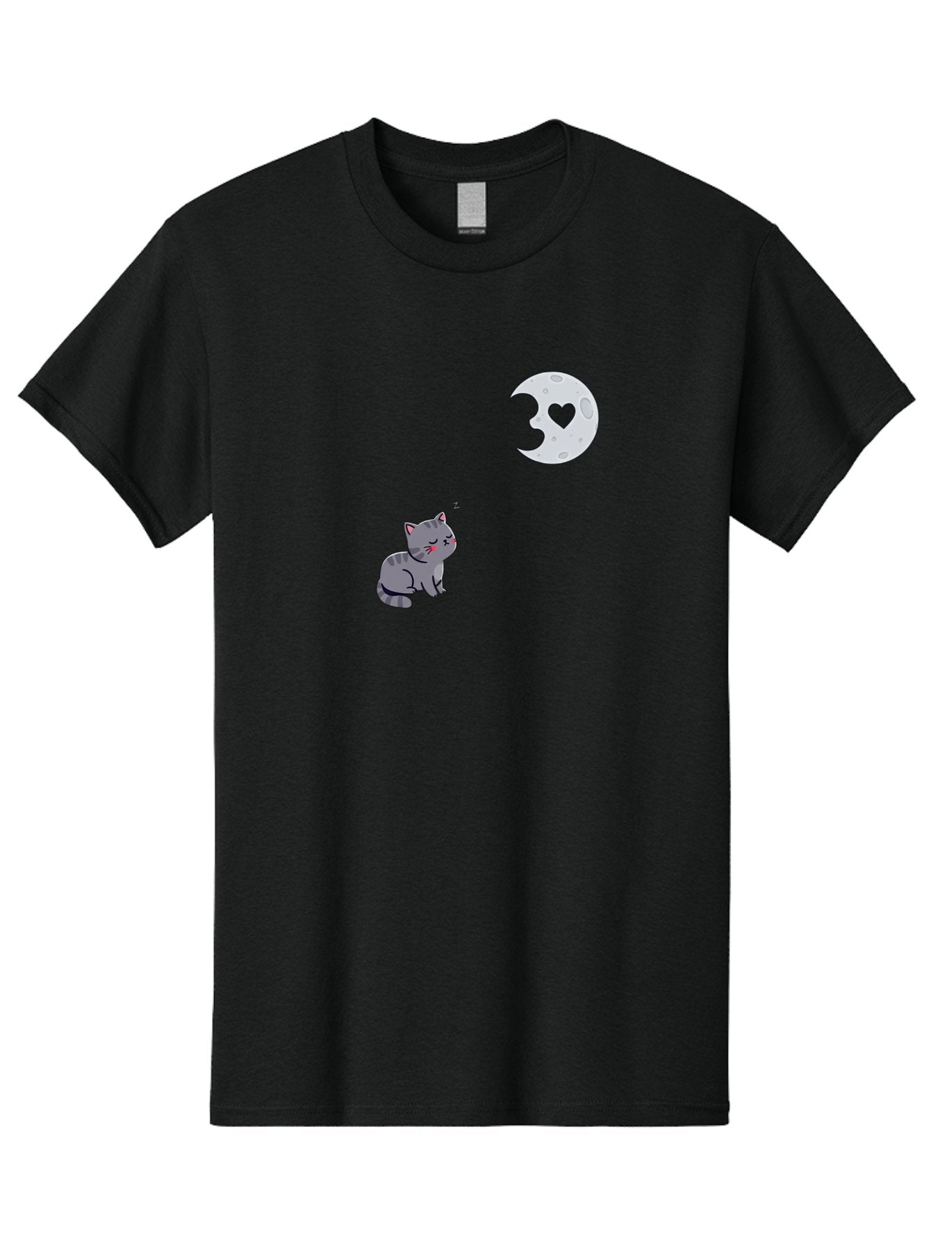 Cat-Gazing-At-Heart-Moon Men'S Graphic Tee, 100% Cotton, Comfortable Casual Summer Wear, Machine Washable, Vintage Camera, Old Camera, Antique Camera, Black Camera, Classic Photography, Photography Equipment, Nostalgic Device, Film Camera, Bai629 14