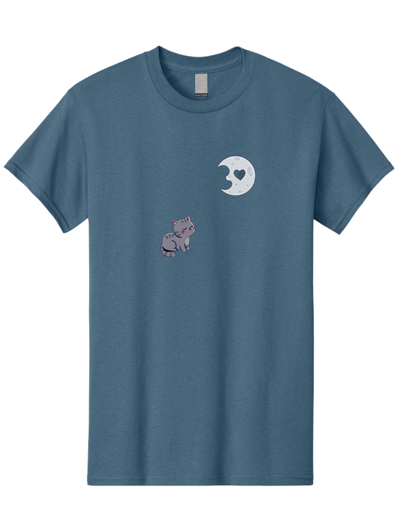 Cat-Gazing-At-Heart-Moon Men'S Graphic Tee, 100% Cotton, Comfortable Casual Summer Wear, Machine Washable, Vintage Camera, Old Camera, Antique Camera, Black Camera, Classic Photography, Photography Equipment, Nostalgic Device, Film Camera, Bai629 3