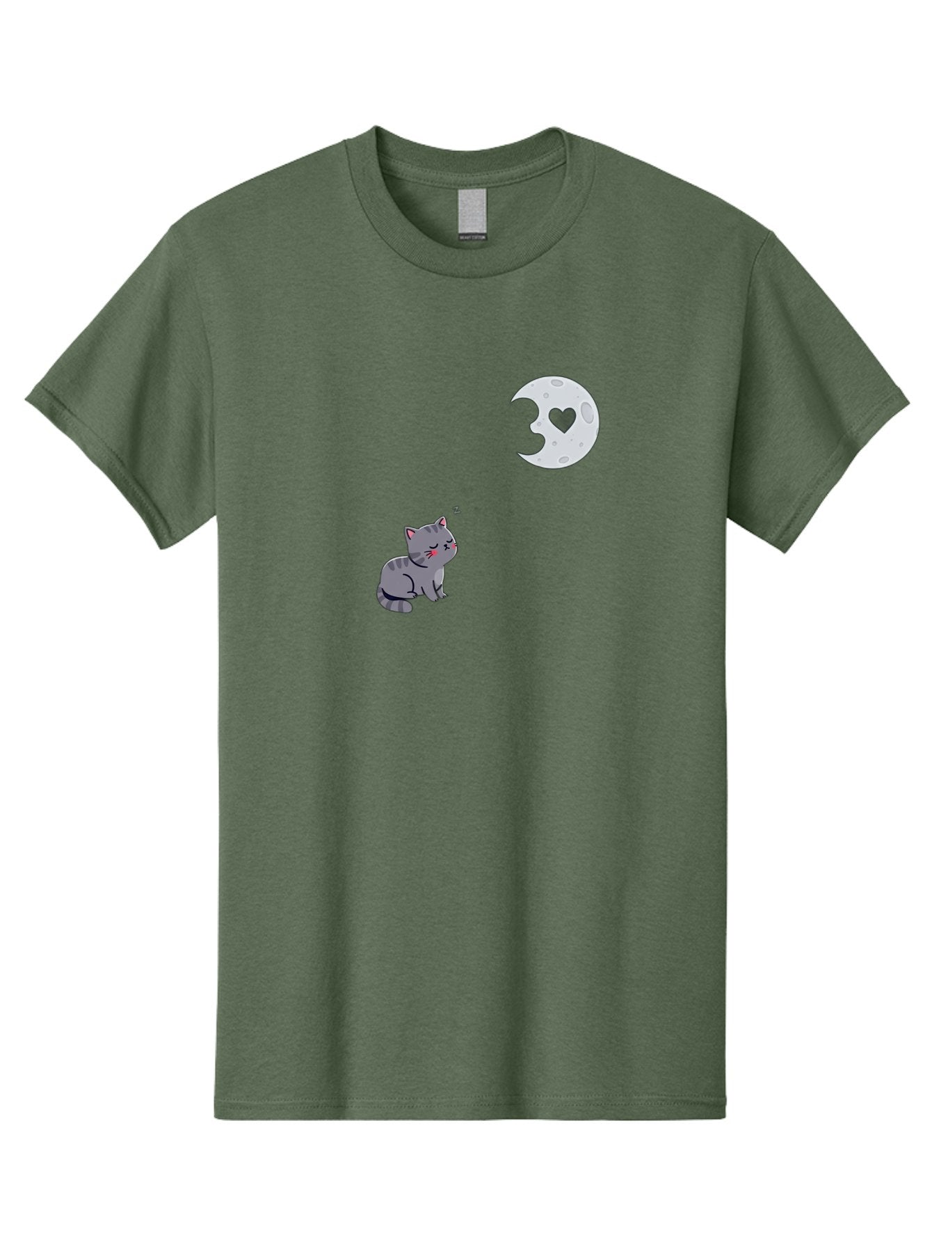 Cat-Gazing-At-Heart-Moon Men'S Graphic Tee, 100% Cotton, Comfortable Casual Summer Wear, Machine Washable, Vintage Camera, Old Camera, Antique Camera, Black Camera, Classic Photography, Photography Equipment, Nostalgic Device, Film Camera, Bai629 7