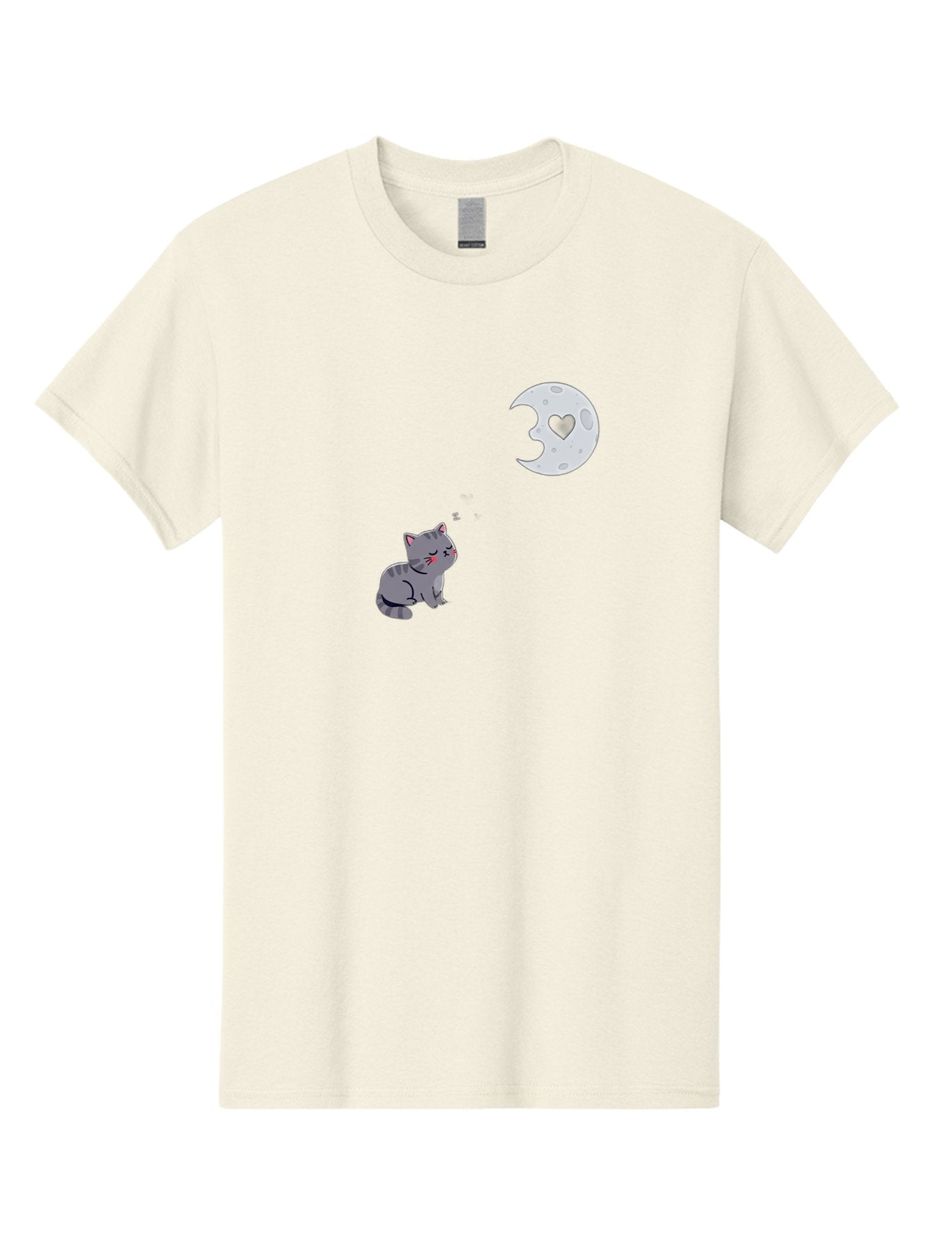 Cat-Gazing-At-Heart-Moon Men'S Graphic Tee, 100% Cotton, Comfortable Casual Summer Wear, Machine Washable, Vintage Camera, Old Camera, Antique Camera, Black Camera, Classic Photography, Photography Equipment, Nostalgic Device, Film Camera, Bai629 4