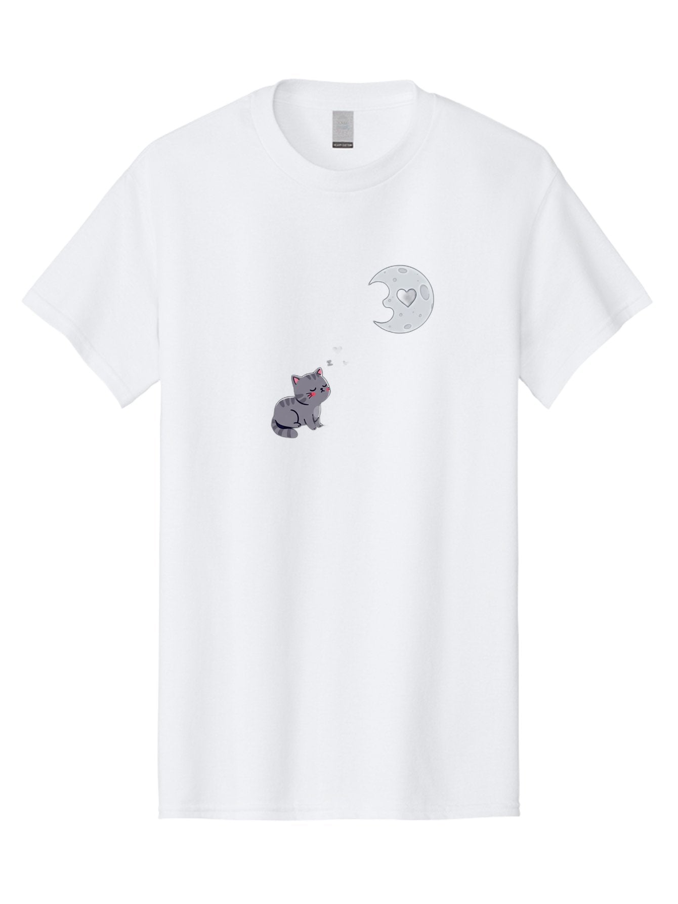 Cat-Gazing-At-Heart-Moon Men'S Graphic Tee, 100% Cotton, Comfortable Casual Summer Wear, Machine Washable, Vintage Camera, Old Camera, Antique Camera, Black Camera, Classic Photography, Photography Equipment, Nostalgic Device, Film Camera, Bai629 11