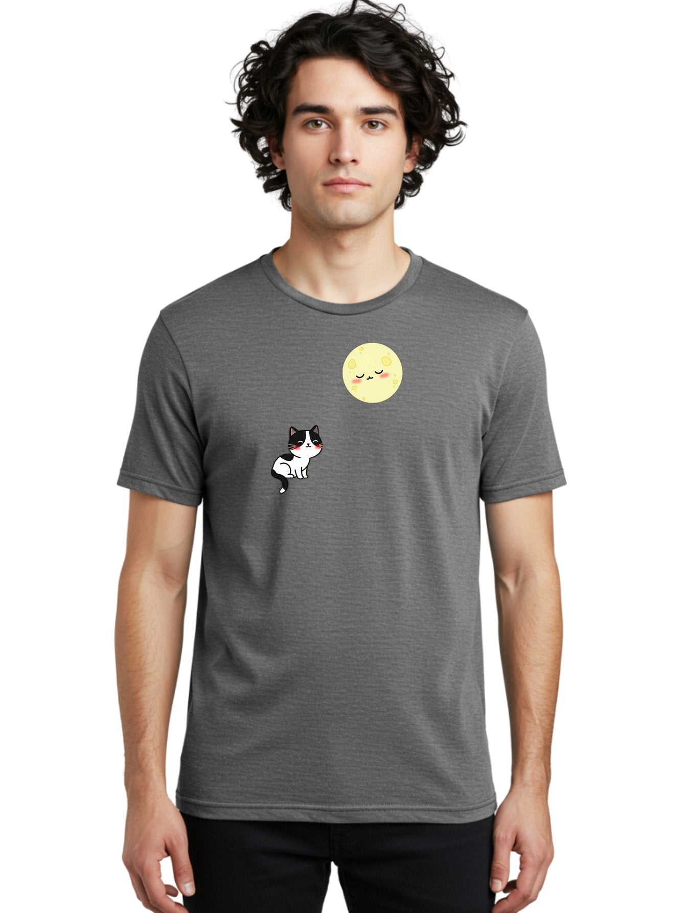 Cat-Gazing-At-Moon Men'S Graphic Tee, 100% Cotton, Comfortable Casual Summer Wear, Machine Washable, Vintage Camera, Old Camera, Antique Camera, Black Camera, Classic Photography, Photography Equipment, Nostalgic Device, Film Camera, Bai630 26