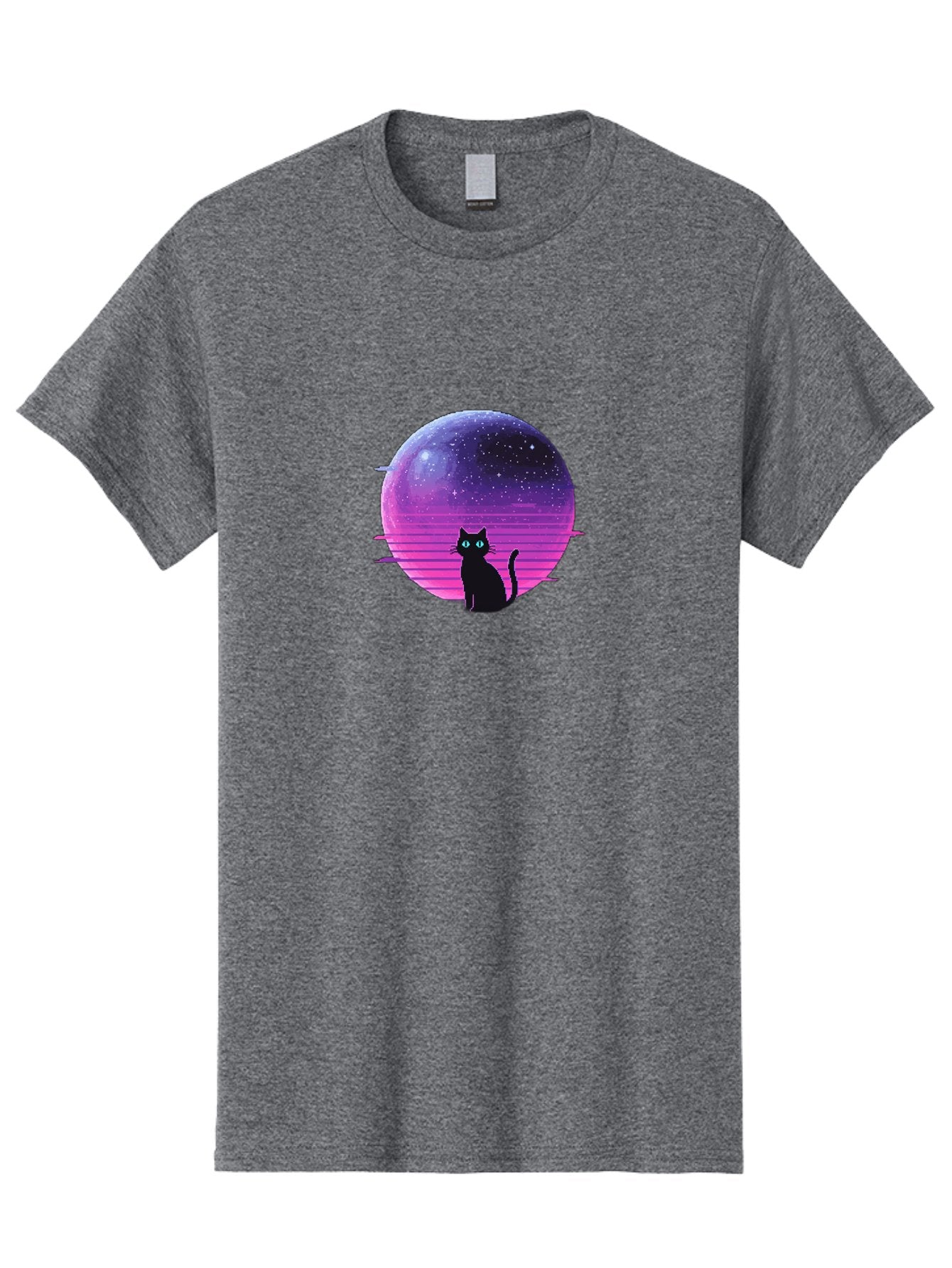 Cat-In-Retro-Sunset Men'S Graphic Tee, 100% Cotton, Comfortable Casual Summer Wear, Machine Washable, Vintage Camera, Old Camera, Antique Camera, Black Camera, Classic Photography, Photography Equipment, Nostalgic Device, Film Camera, Bai631 7