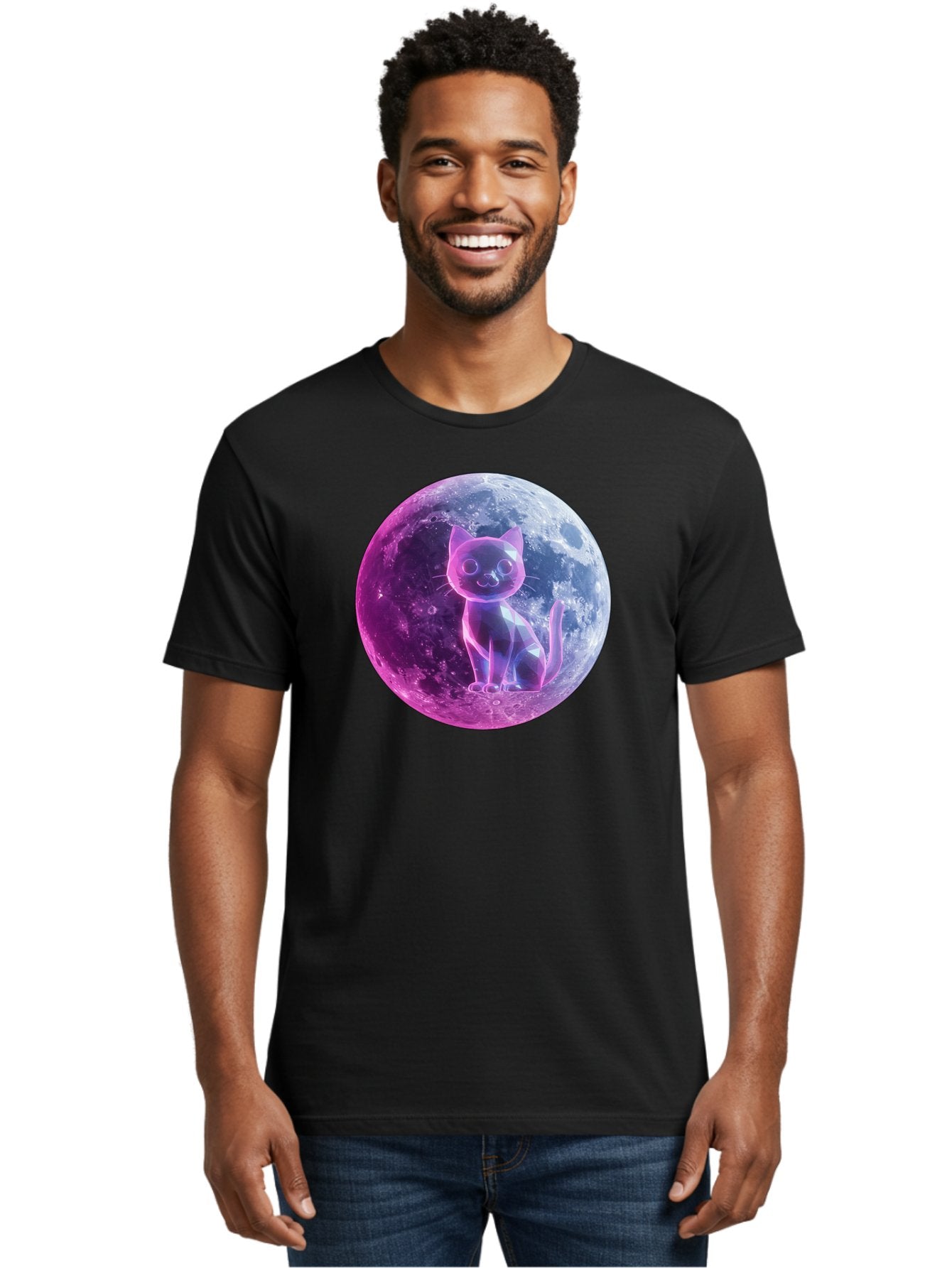 Cat-On-The-Moon-1 Men'S Graphic Tee, 100% Cotton, Comfortable Casual Summer Wear, Machine Washable, Vintage Camera, Old Camera, Antique Camera, Black Camera, Classic Photography, Photography Equipment, Nostalgic Device, Film Camera, Camera Art Bai638 20