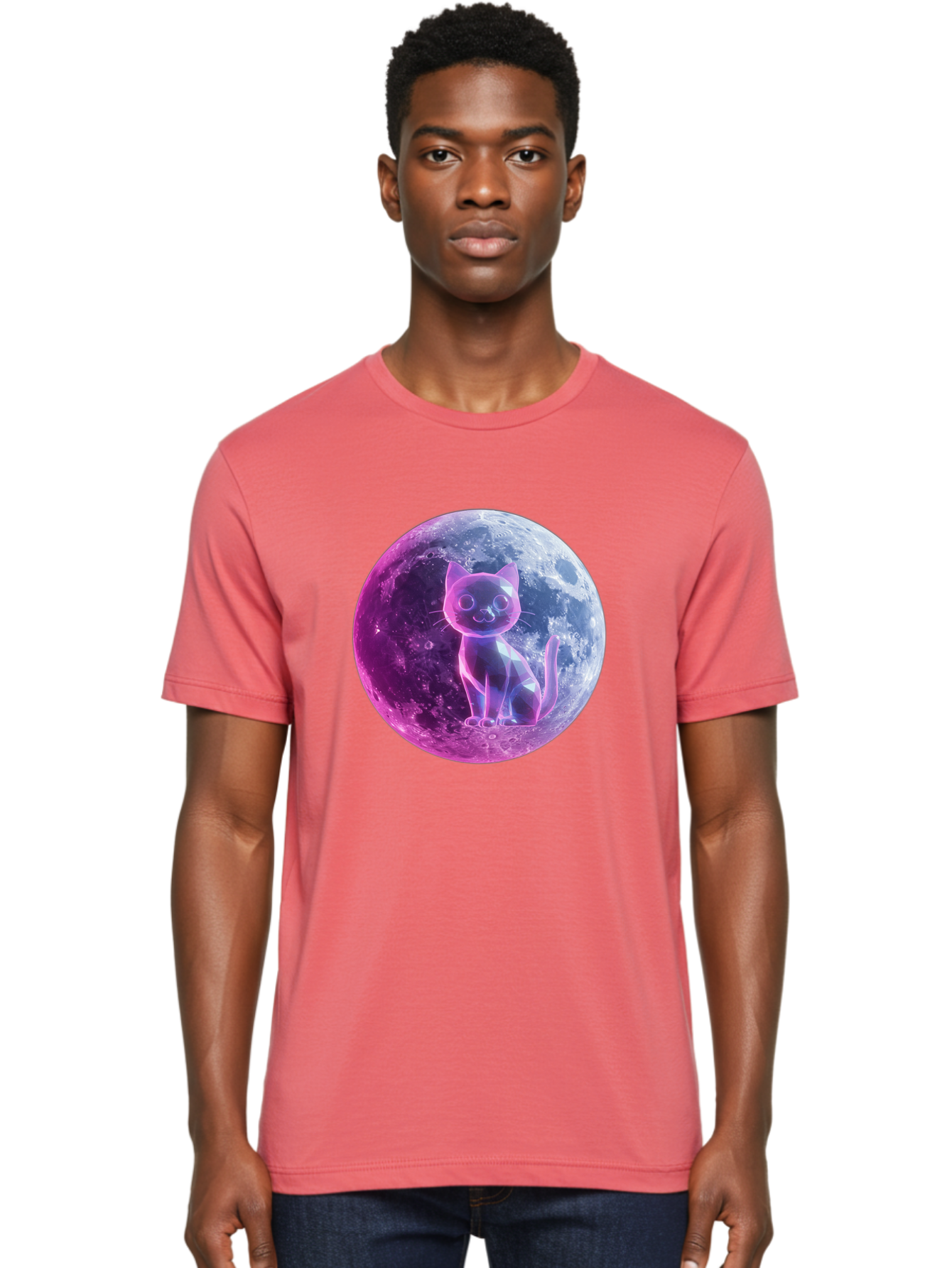Cat-On-The-Moon-1 Men'S Graphic Tee, 100% Cotton, Comfortable Casual Summer Wear, Machine Washable, Vintage Camera, Old Camera, Antique Camera, Black Camera, Classic Photography, Photography Equipment, Nostalgic Device, Film Camera, Camera Art Bai638 21