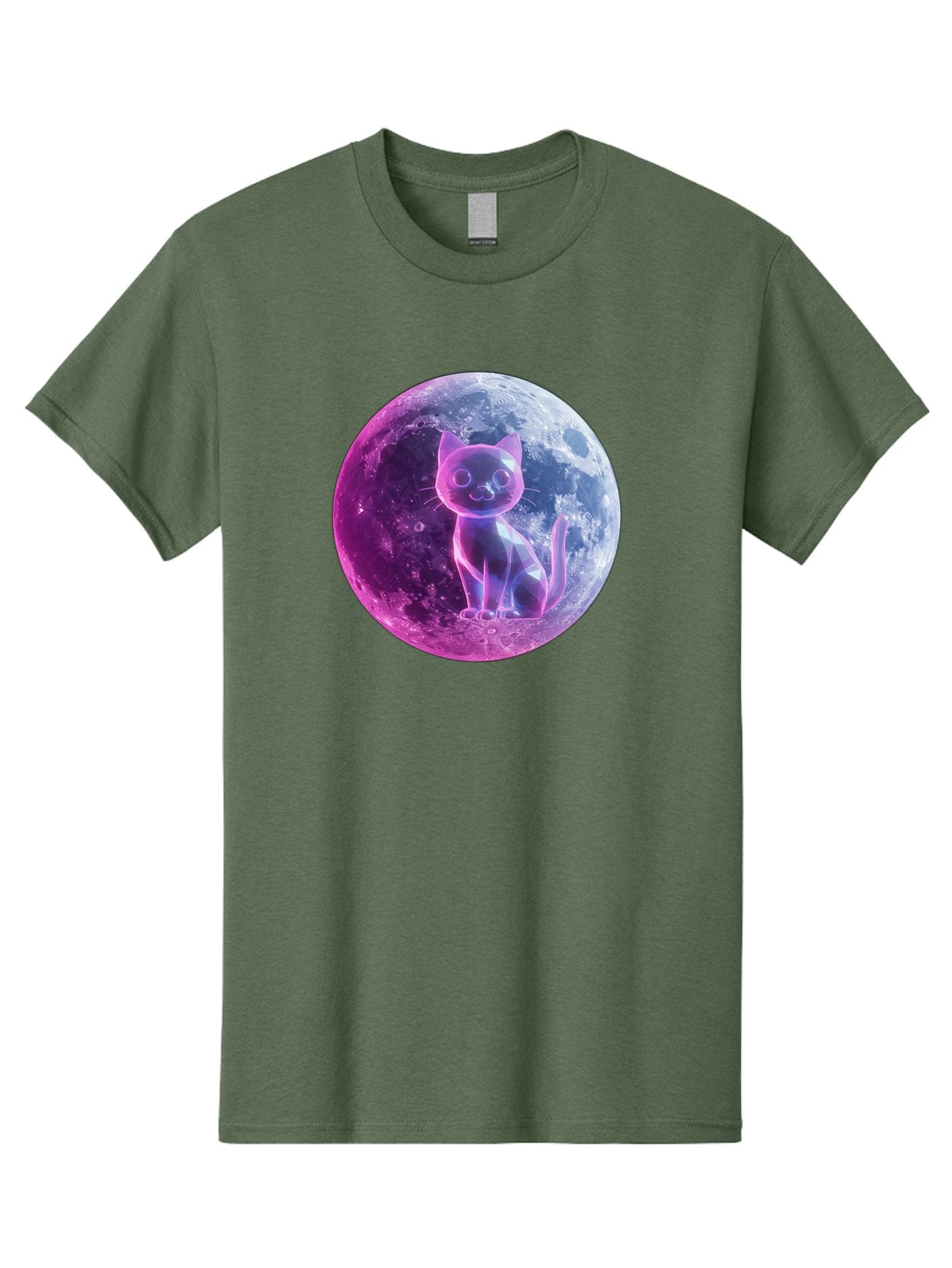Cat-On-The-Moon-1 Men'S Graphic Tee, 100% Cotton, Comfortable Casual Summer Wear, Machine Washable, Vintage Camera, Old Camera, Antique Camera, Black Camera, Classic Photography, Photography Equipment, Nostalgic Device, Film Camera, Camera Art Bai638
