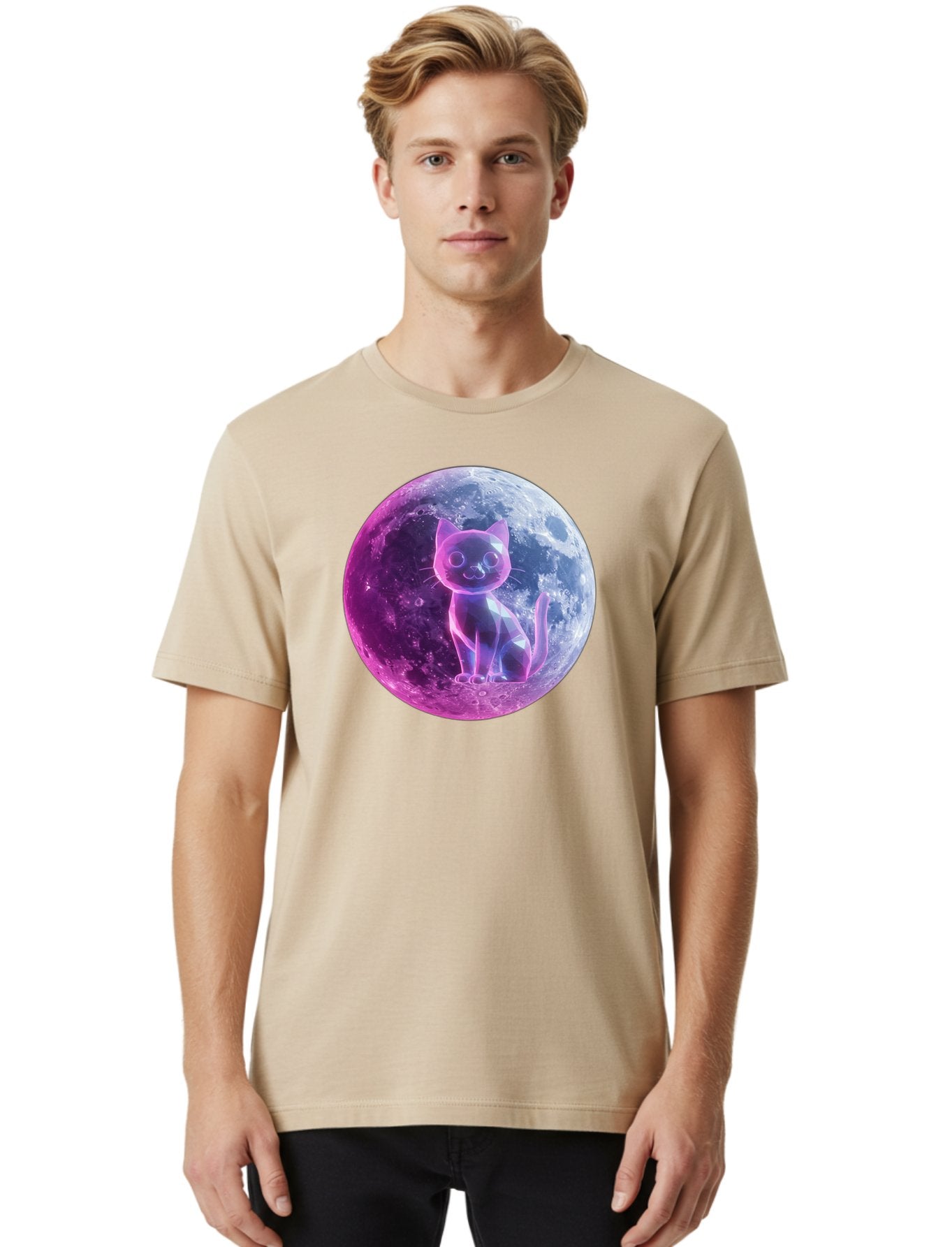 Cat-On-The-Moon-1 Men'S Graphic Tee, 100% Cotton, Comfortable Casual Summer Wear, Machine Washable, Vintage Camera, Old Camera, Antique Camera, Black Camera, Classic Photography, Photography Equipment, Nostalgic Device, Film Camera, Camera Art Bai638 18