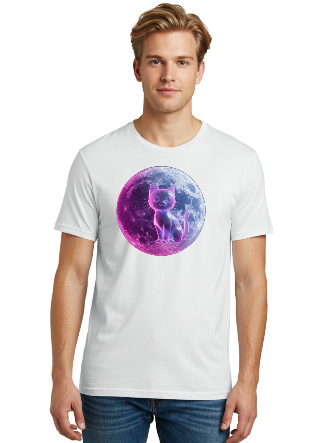 Cat-On-The-Moon-1 Men'S Graphic Tee, 100% Cotton, Comfortable Casual Summer Wear, Machine Washable, Vintage Camera, Old Camera, Antique Camera, Black Camera, Classic Photography, Photography Equipment, Nostalgic Device, Film Camera, Camera Art Bai638 27