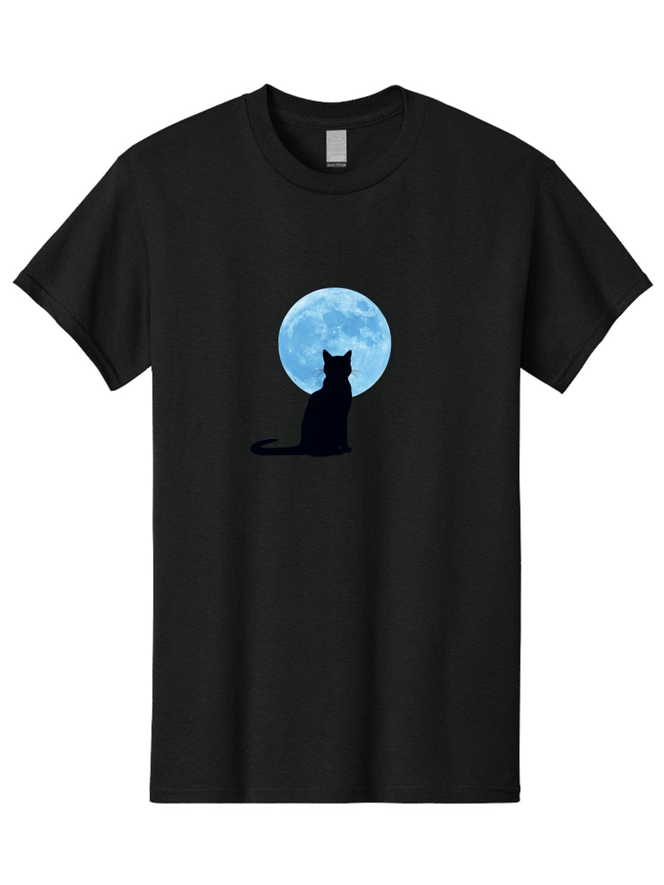 Cat-Silhouette-Full-Moon Men'S Graphic Tee, 100% Cotton, Comfortable Casual Summer Wear, Machine Washable, Vintage Camera, Old Camera, Antique Camera, Black Camera, Classic Photography, Photography Equipment, Nostalgic Device, Film Camera, Bai640 6