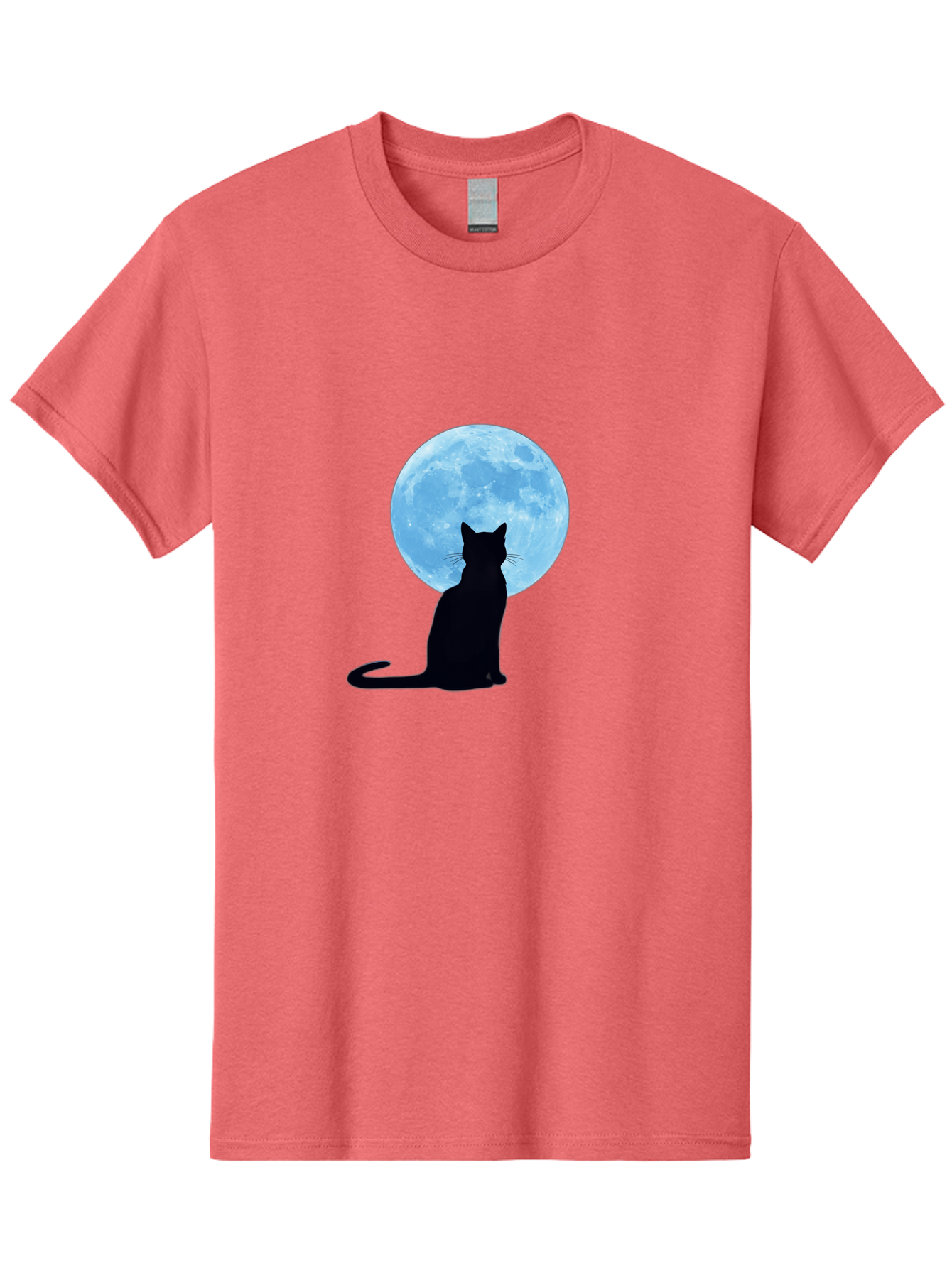 Cat-Silhouette-Full-Moon Men'S Graphic Tee, 100% Cotton, Comfortable Casual Summer Wear, Machine Washable, Vintage Camera, Old Camera, Antique Camera, Black Camera, Classic Photography, Photography Equipment, Nostalgic Device, Film Camera, Bai640 3