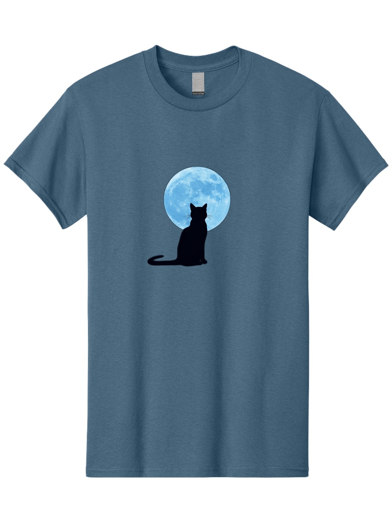 Cat-Silhouette-Full-Moon Men'S Graphic Tee, 100% Cotton, Comfortable Casual Summer Wear, Machine Washable, Vintage Camera, Old Camera, Antique Camera, Black Camera, Classic Photography, Photography Equipment, Nostalgic Device, Film Camera, Bai640 4