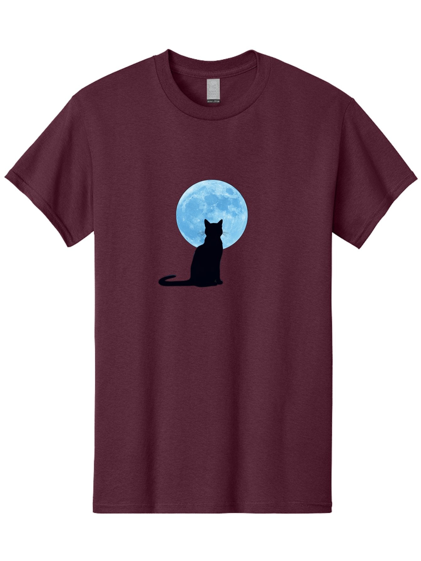 Cat-Silhouette-Full-Moon Men'S Graphic Tee, 100% Cotton, Comfortable Casual Summer Wear, Machine Washable, Vintage Camera, Old Camera, Antique Camera, Black Camera, Classic Photography, Photography Equipment, Nostalgic Device, Film Camera, Bai640 8
