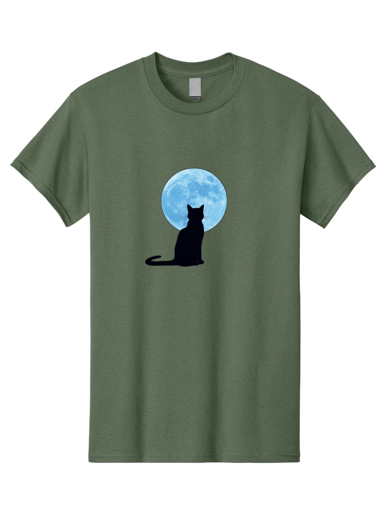 Cat-Silhouette-Full-Moon Men'S Graphic Tee, 100% Cotton, Comfortable Casual Summer Wear, Machine Washable, Vintage Camera, Old Camera, Antique Camera, Black Camera, Classic Photography, Photography Equipment, Nostalgic Device, Film Camera, Bai640 9