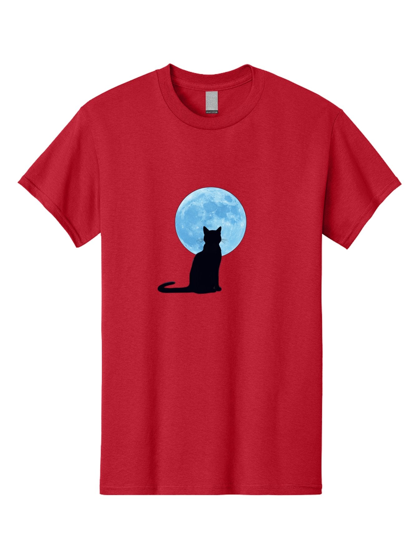 Cat-Silhouette-Full-Moon Men'S Graphic Tee, 100% Cotton, Comfortable Casual Summer Wear, Machine Washable, Vintage Camera, Old Camera, Antique Camera, Black Camera, Classic Photography, Photography Equipment, Nostalgic Device, Film Camera, Bai640 7