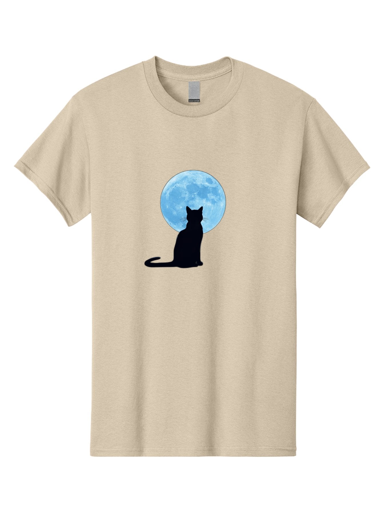 Cat-Silhouette-Full-Moon Men'S Graphic Tee, 100% Cotton, Comfortable Casual Summer Wear, Machine Washable, Vintage Camera, Old Camera, Antique Camera, Black Camera, Classic Photography, Photography Equipment, Nostalgic Device, Film Camera, Bai640
