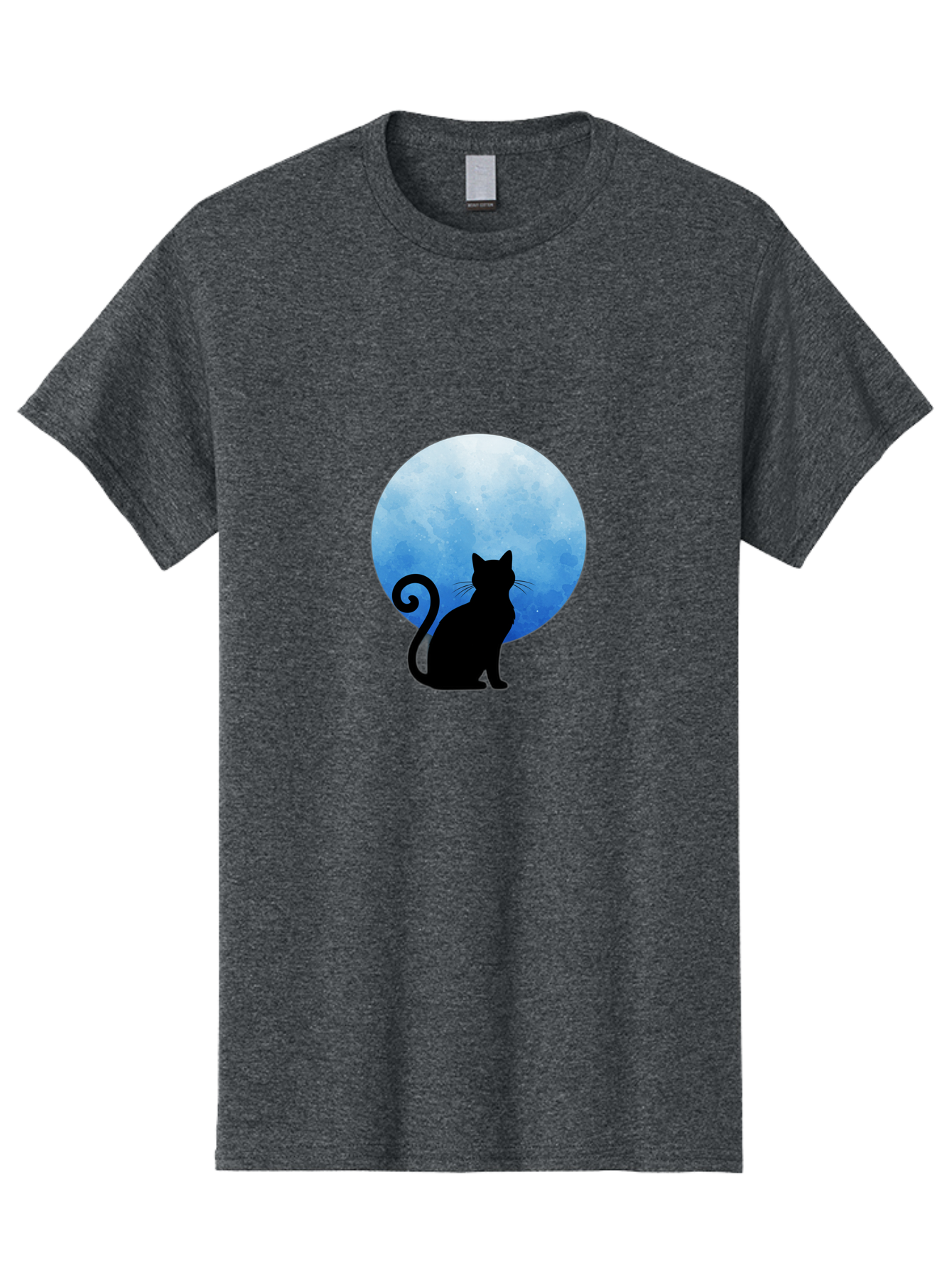 Cat-Silhouette-Moon-1 Men'S Graphic Tee, 100% Cotton, Comfortable Casual Summer Wear, Machine Washable, Vintage Camera, Old Camera, Antique Camera, Black Camera, Classic Photography, Photography Equipment, Nostalgic Device, Film Camera, Bai641