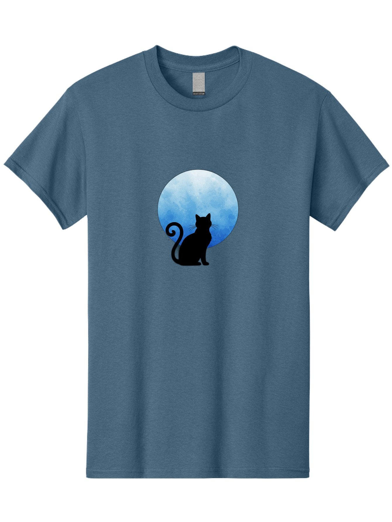 Cat-Silhouette-Moon-1 Men'S Graphic Tee, 100% Cotton, Comfortable Casual Summer Wear, Machine Washable, Vintage Camera, Old Camera, Antique Camera, Black Camera, Classic Photography, Photography Equipment, Nostalgic Device, Film Camera, Bai641 10