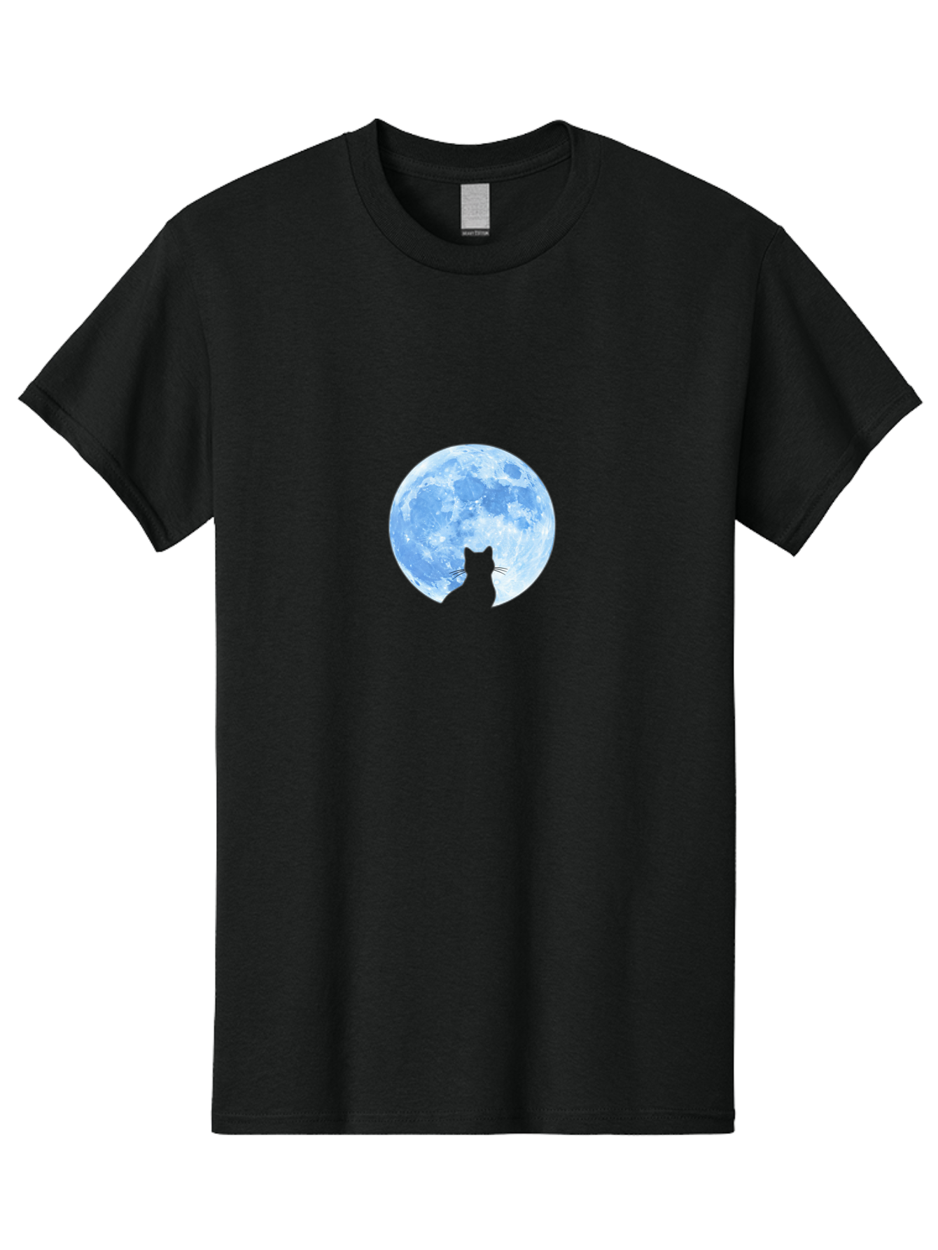 Cat-Silhouette-Moon-2 Men'S Graphic Tee, 100% Cotton, Comfortable Casual Summer Wear, Machine Washable, Vintage Camera, Old Camera, Antique Camera, Black Camera, Classic Photography, Photography Equipment, Nostalgic Device, Film Camera, Bai642