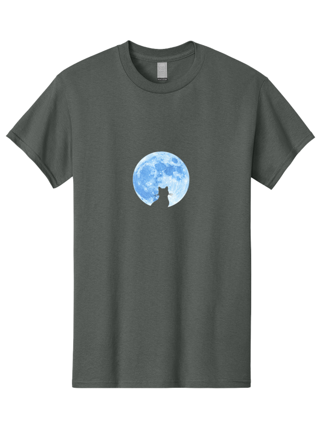 Cat-Silhouette-Moon-2 Men'S Graphic Tee, 100% Cotton, Comfortable Casual Summer Wear, Machine Washable, Vintage Camera, Old Camera, Antique Camera, Black Camera, Classic Photography, Photography Equipment, Nostalgic Device, Film Camera, Bai642