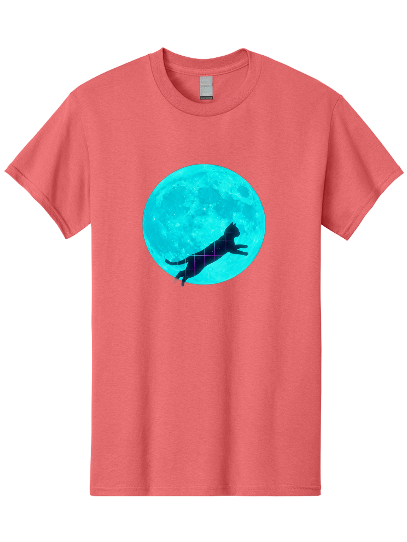 Cat-Silhouette-On-Moon Men'S Graphic Tee, 100% Cotton, Comfortable Casual Summer Wear, Machine Washable, Vintage Camera, Old Camera, Antique Camera, Black Camera, Classic Photography, Photography Equipment, Nostalgic Device, Film Camera, Bai644 12