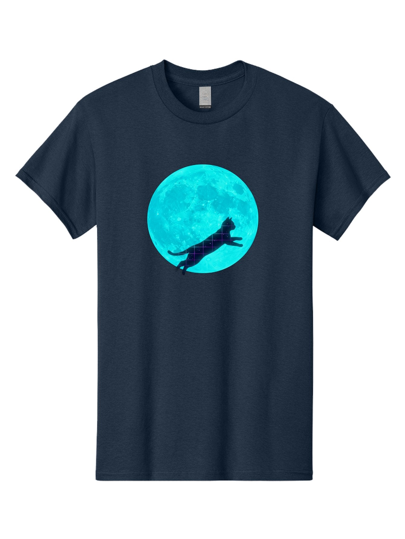 Cat-Silhouette-On-Moon Men'S Graphic Tee, 100% Cotton, Comfortable Casual Summer Wear, Machine Washable, Vintage Camera, Old Camera, Antique Camera, Black Camera, Classic Photography, Photography Equipment, Nostalgic Device, Film Camera, Bai644 7