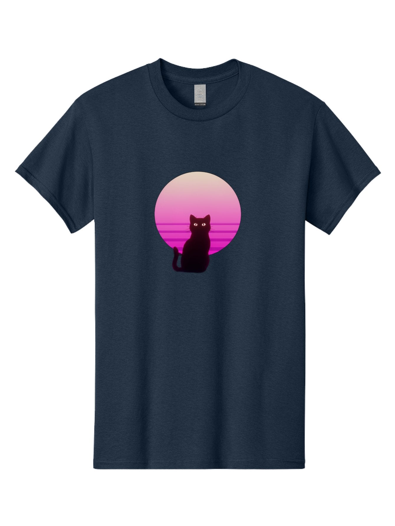 Cat-Silhouette Men'S Graphic Tee, 100% Cotton, Comfortable Casual Summer Wear, Machine Washable, Vintage Camera, Old Camera, Antique Camera, Black Camera, Classic Photography, Photography Equipment, Nostalgic Device, Film Camera, Camera Art Bai645