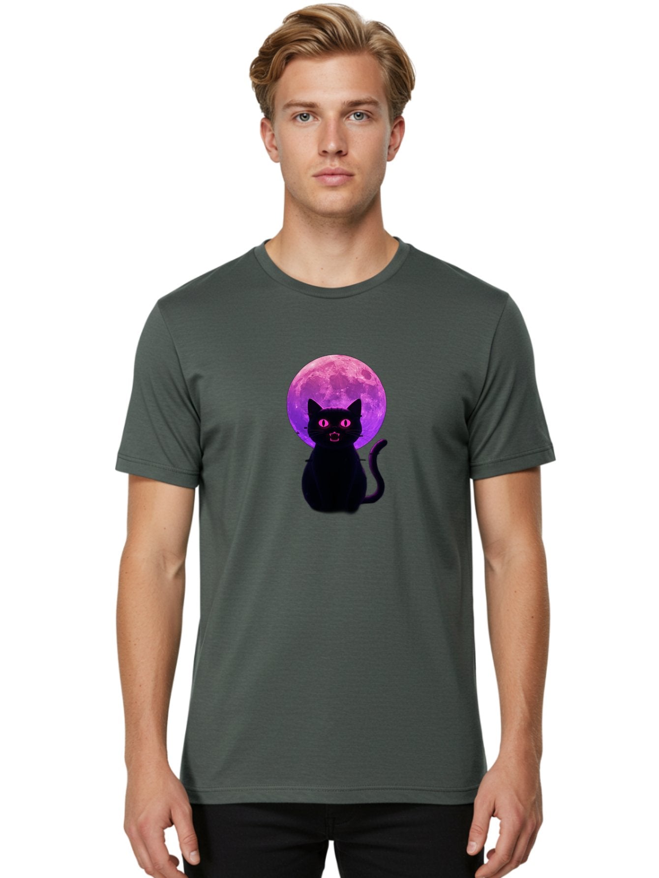 Cat-Under-Purple-Moon Men'S Graphic Tee, 100% Cotton, Comfortable Casual Summer Wear, Machine Washable, Vintage Camera, Old Camera, Antique Camera, Black Camera, Classic Photography, Photography Equipment, Nostalgic Device, Film Camera, Bai647 18
