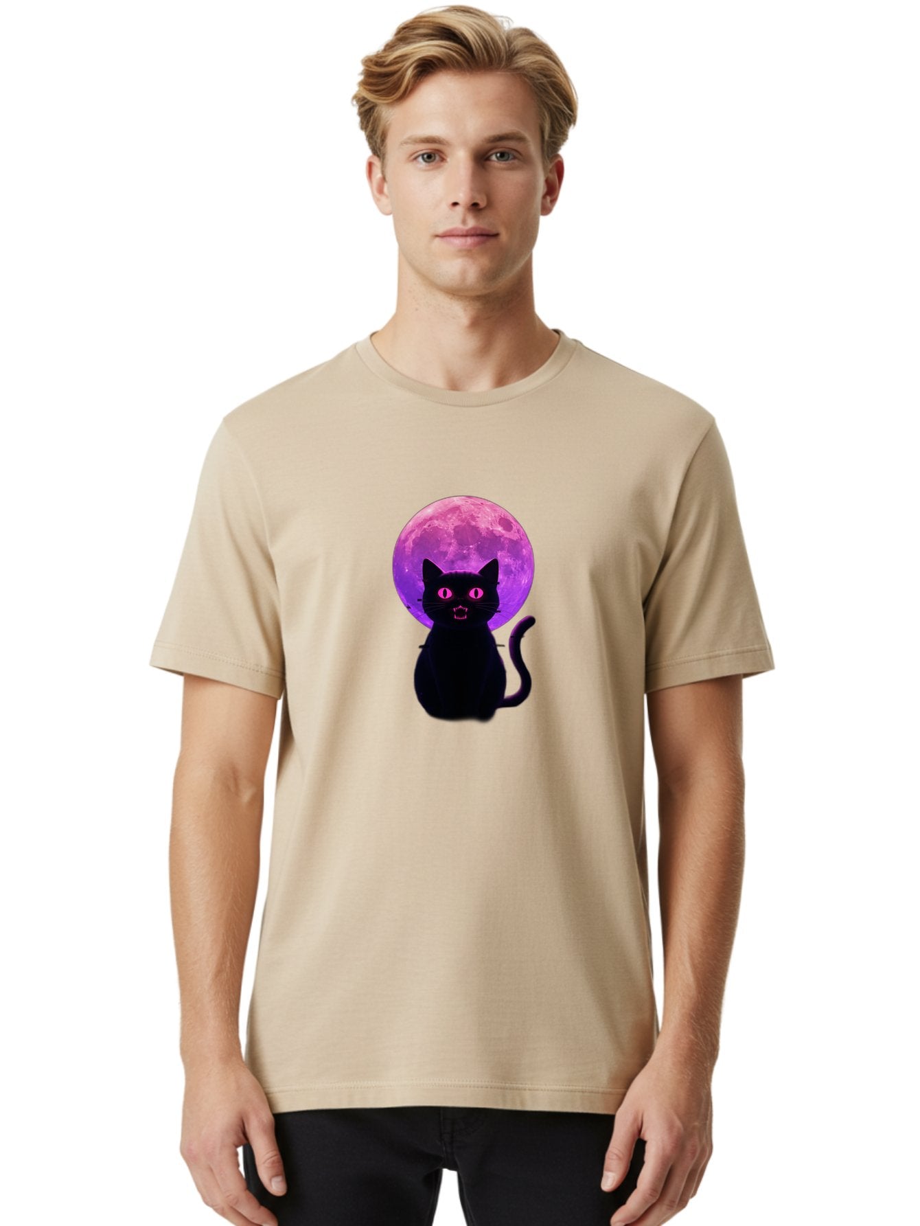 Cat-Under-Purple-Moon Men'S Graphic Tee, 100% Cotton, Comfortable Casual Summer Wear, Machine Washable, Vintage Camera, Old Camera, Antique Camera, Black Camera, Classic Photography, Photography Equipment, Nostalgic Device, Film Camera, Bai647 28